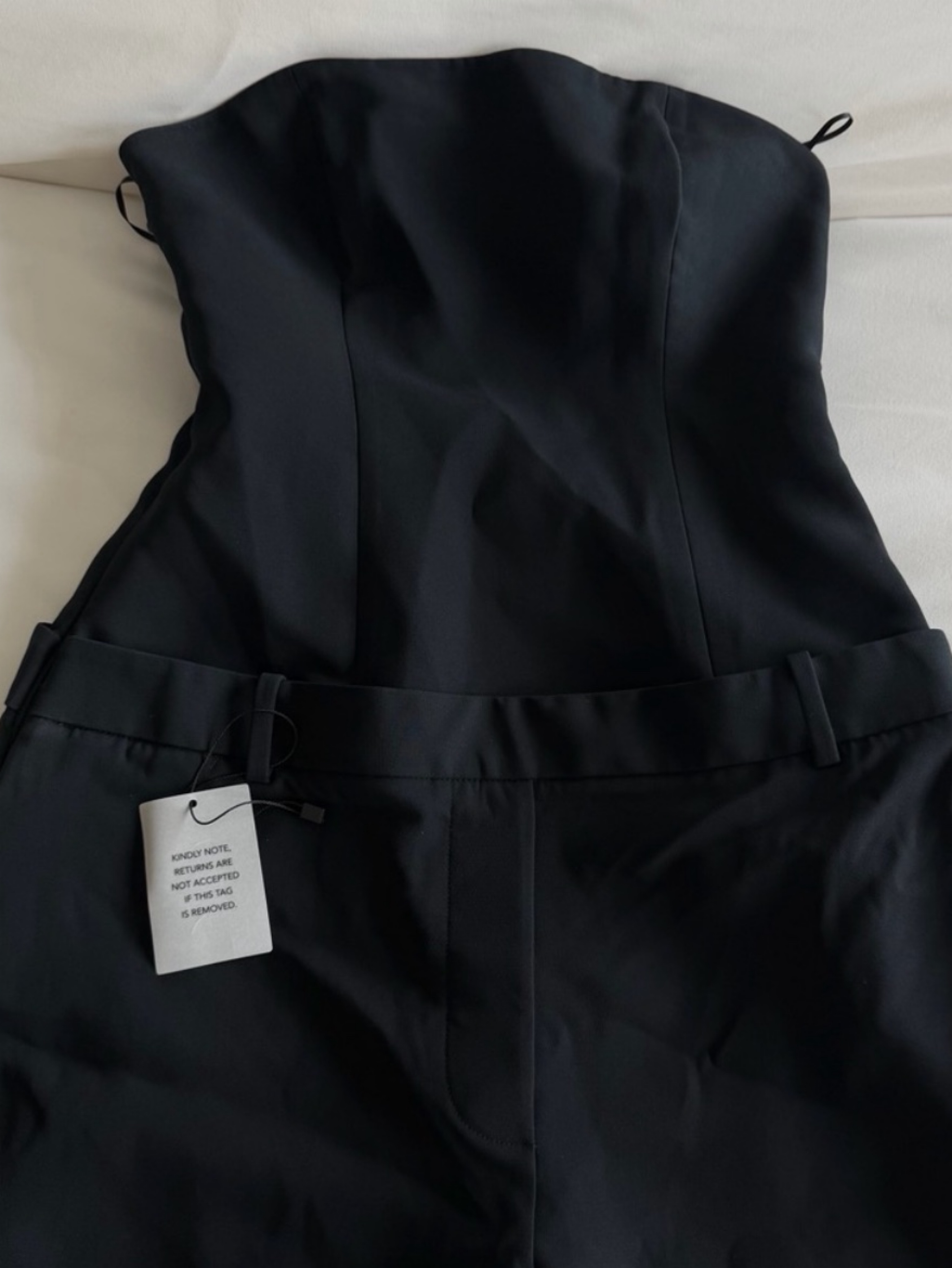 HELSA | Black Strapless Wide-Leg Jumpsuit by Helsa - Pickle