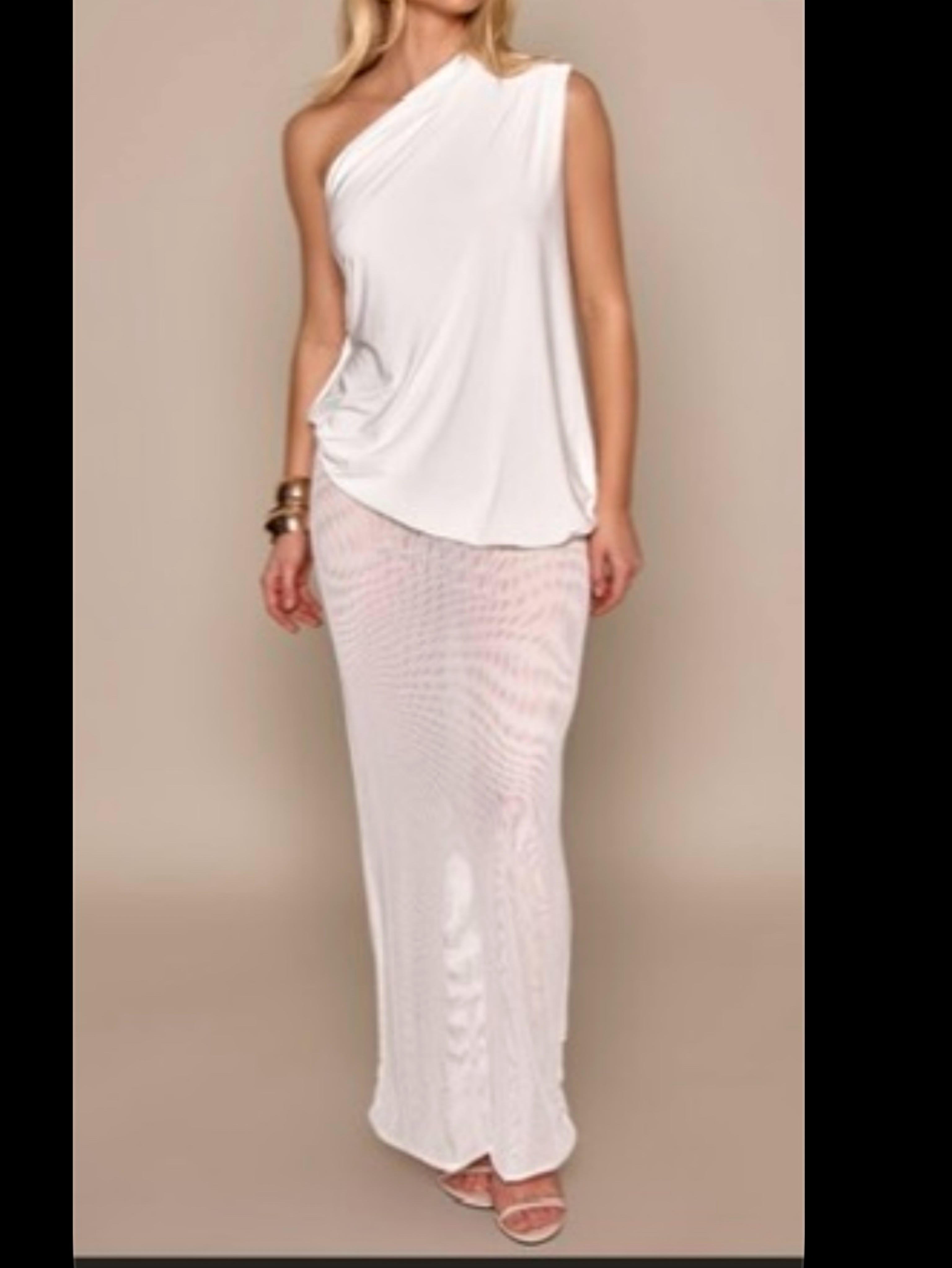 plt white ruched dress PrettyLittleThing Women's PLT Label Sheer Panel Detail Ruched Bodycon Dress in Off White