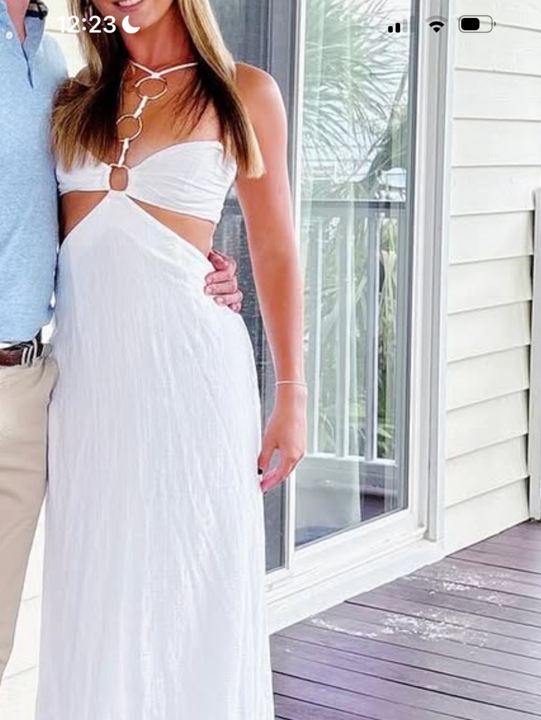 Revolve maxi white cut out dress by Revolve