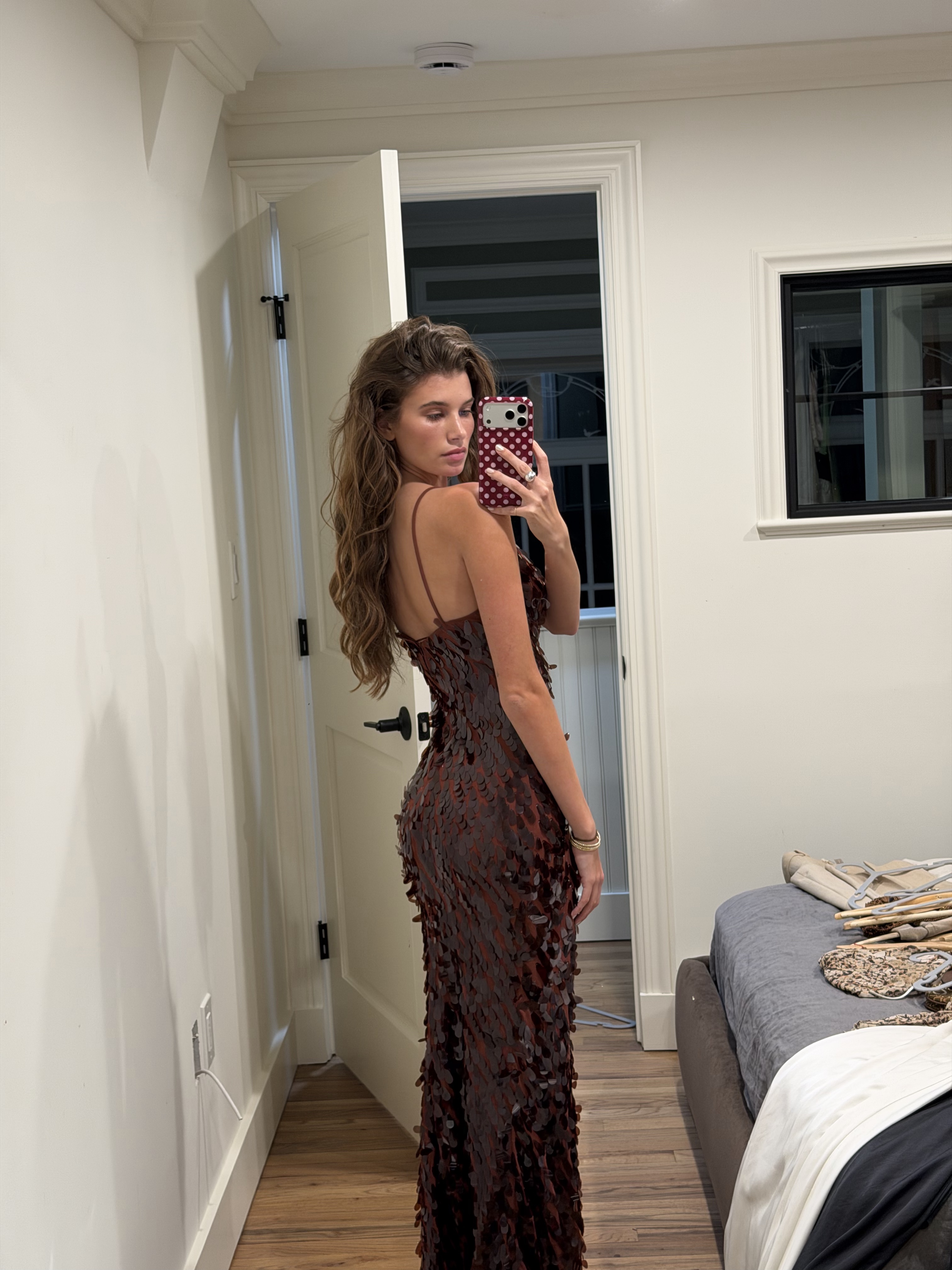 maxi dress satin long sleeve Satin Long Sleeve Maxi Dress main image 1