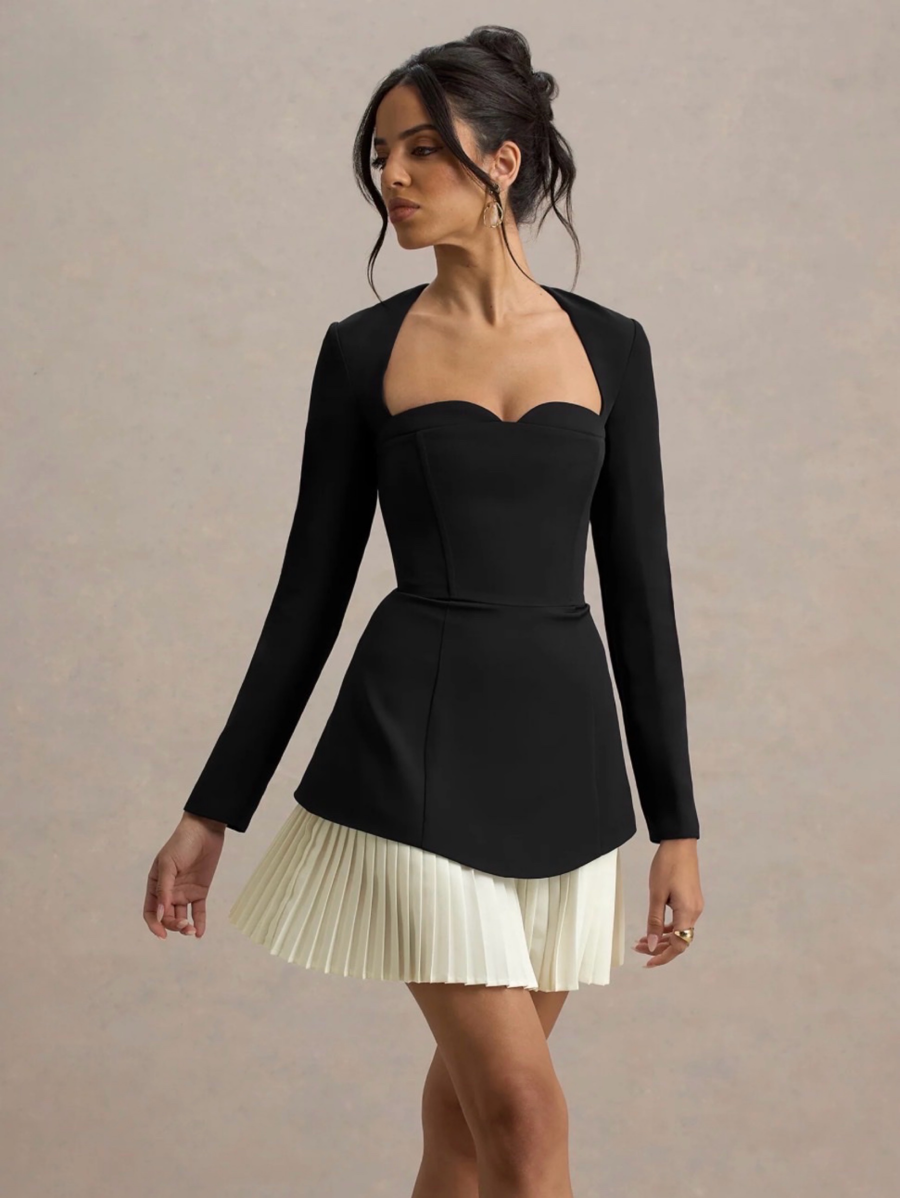 club l london black mini dress Sweetheart Mini-Dress by CL137802001 Style:EE0164ABK Bodycon Knee-Length A trench coat cut