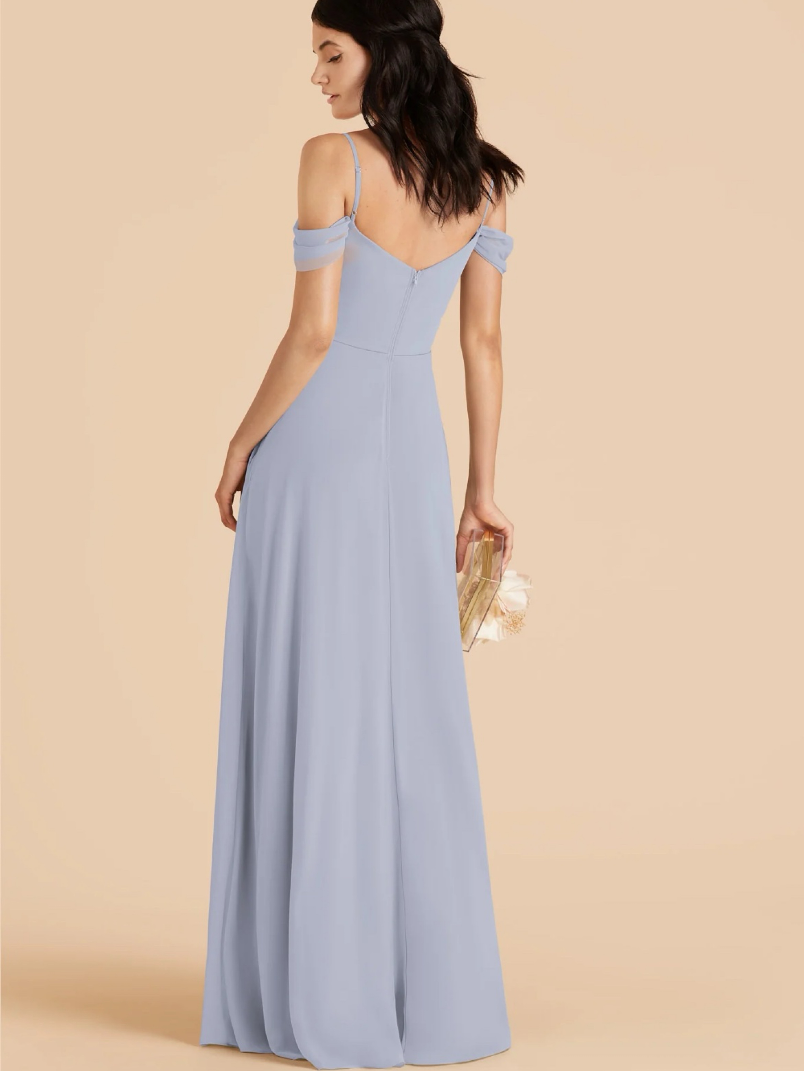 birdy grey blue dresses Dusty Blue Bridesmaid Dress Shiny Satin Size 0X