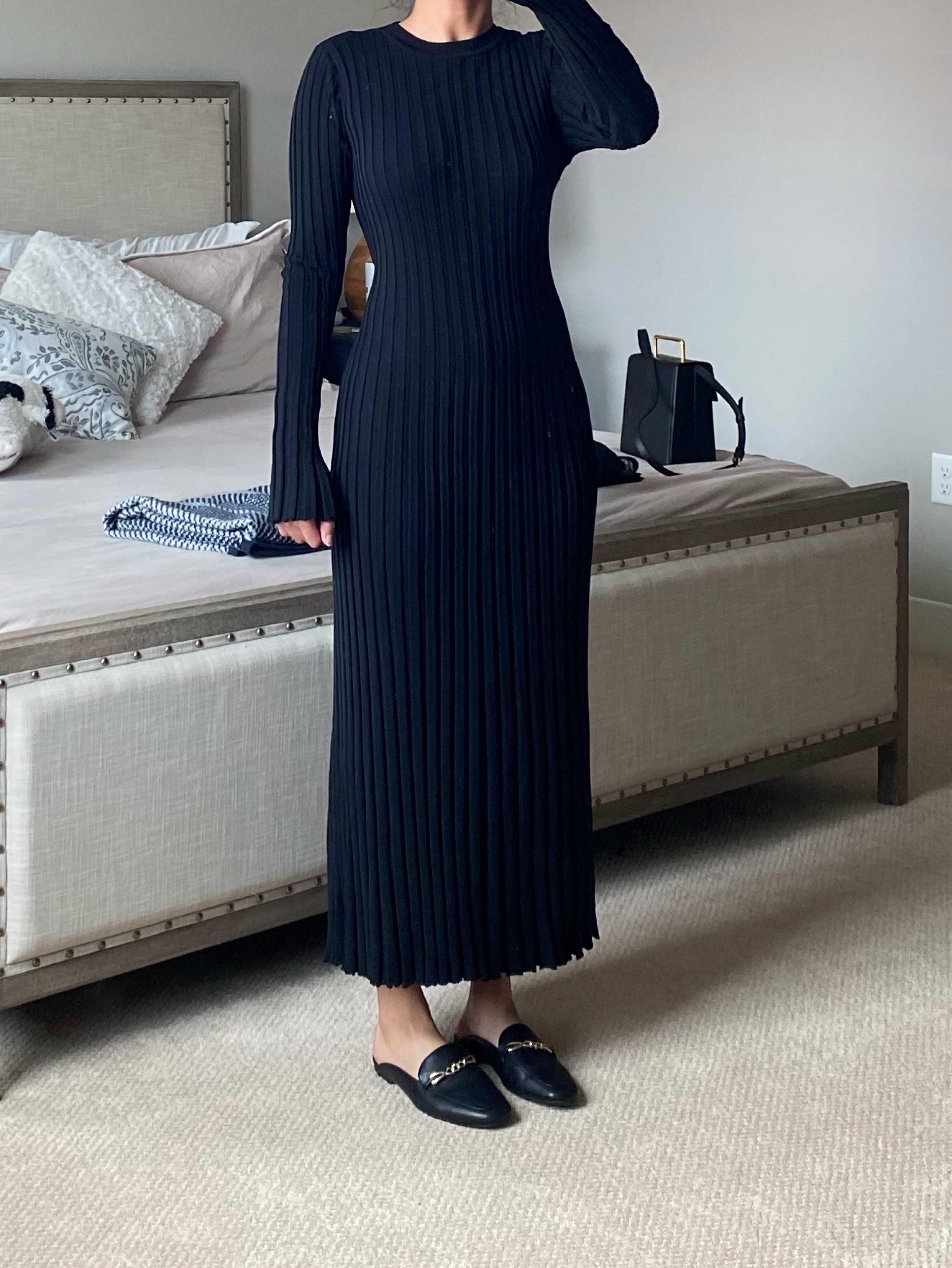 dissh maxi dress long sleeve HADLEY BLACK LONG SLEEVE KNIT MAXI DRESS  DISSH
