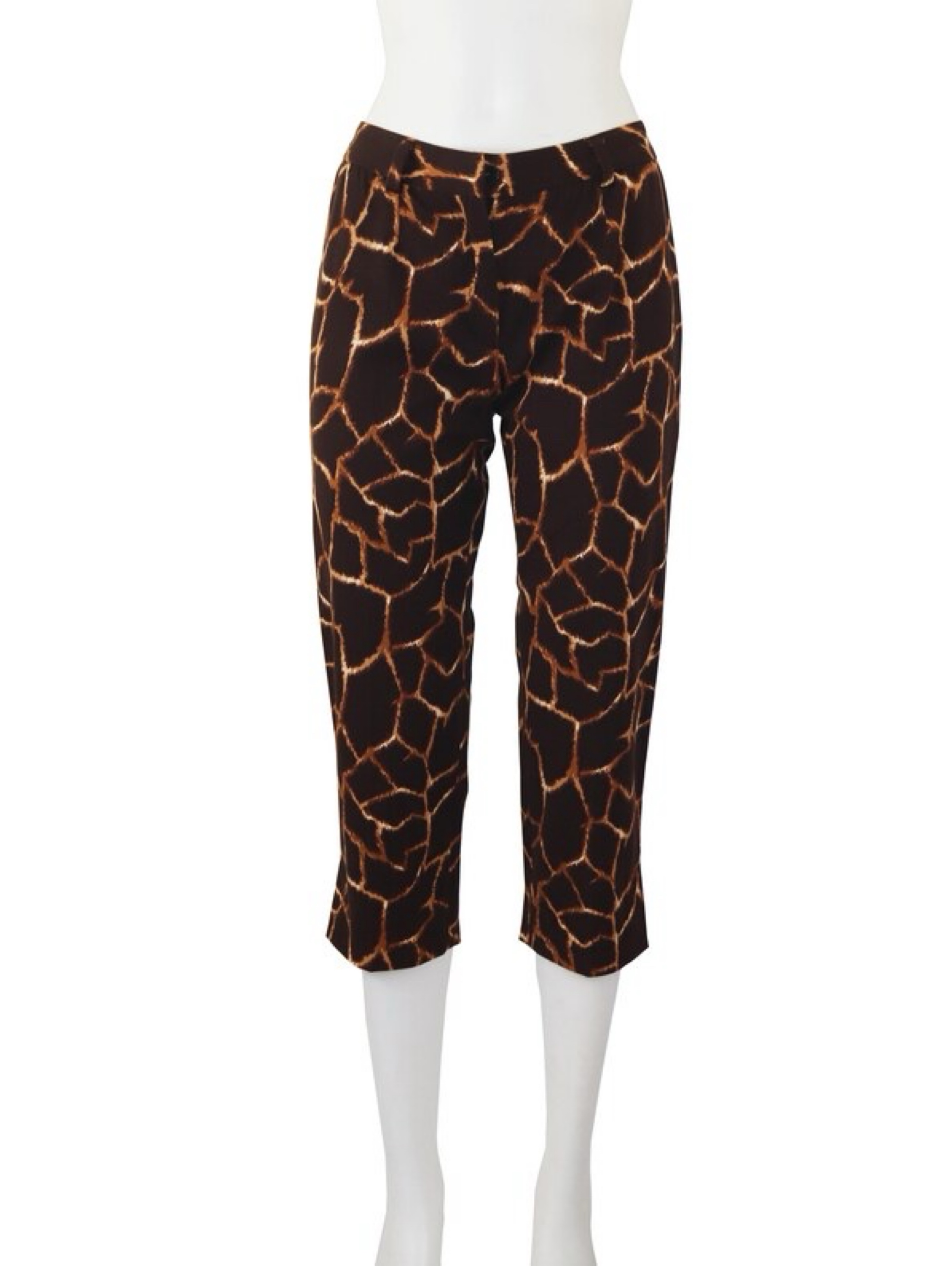 Vintage Dolce & Gabbana Giraffe Print Capri Pants | Made in Italy | Size 38 (XS/2)