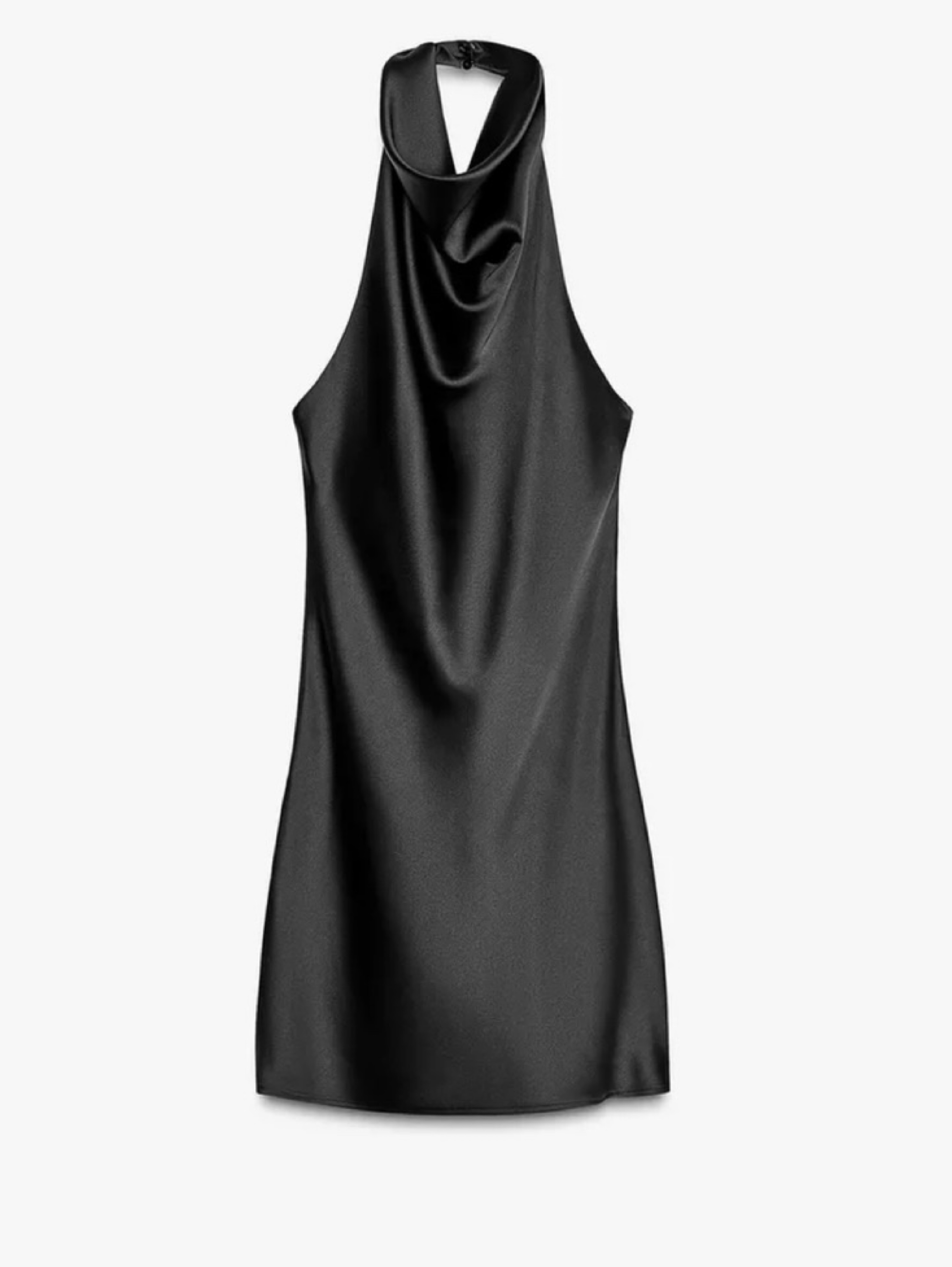zara black satin shirt dress Zara Satin Midi Shirt Dress