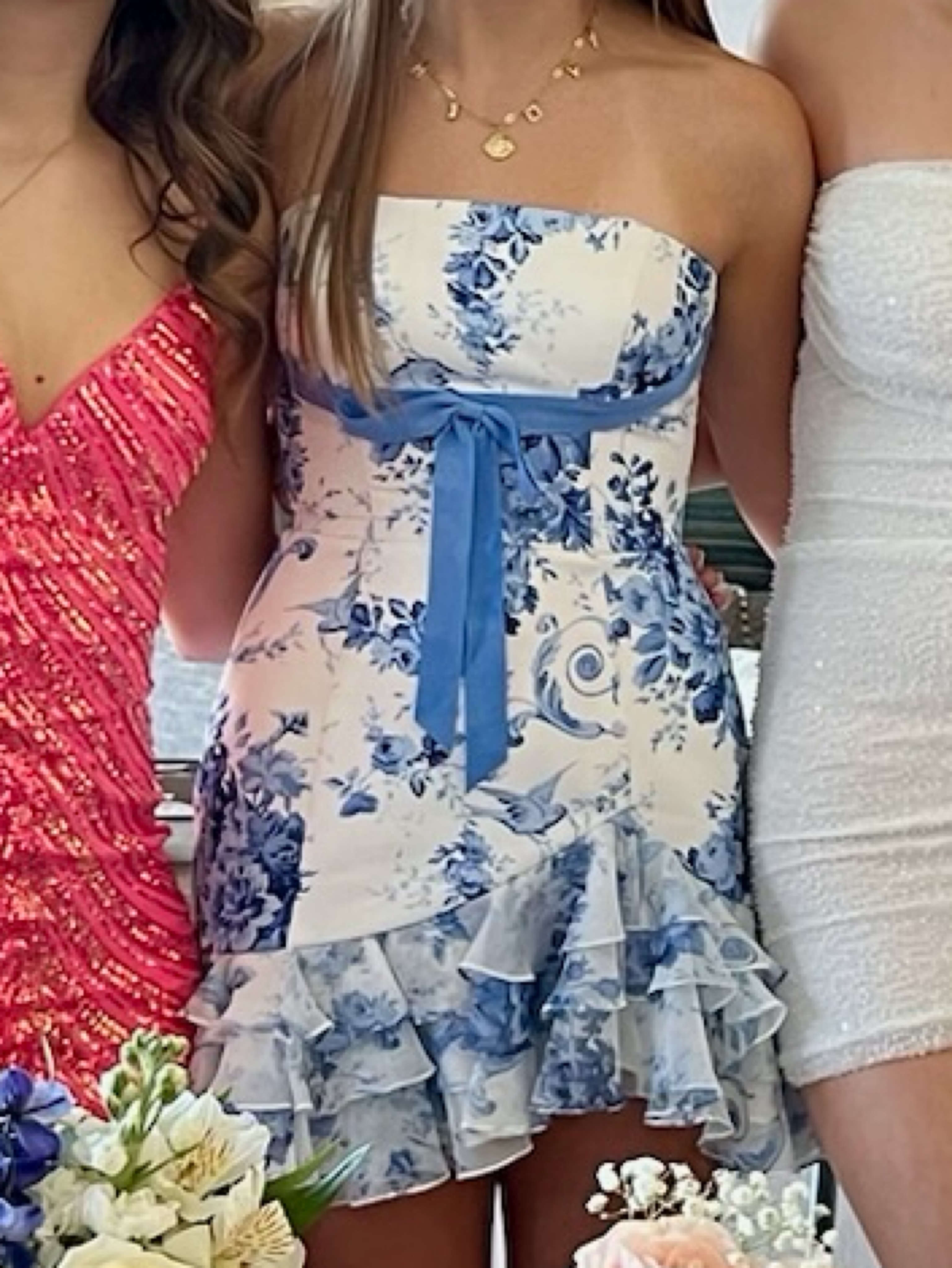 Sherri Hill Ruffle Drop Waist Homecoming Dress 57300