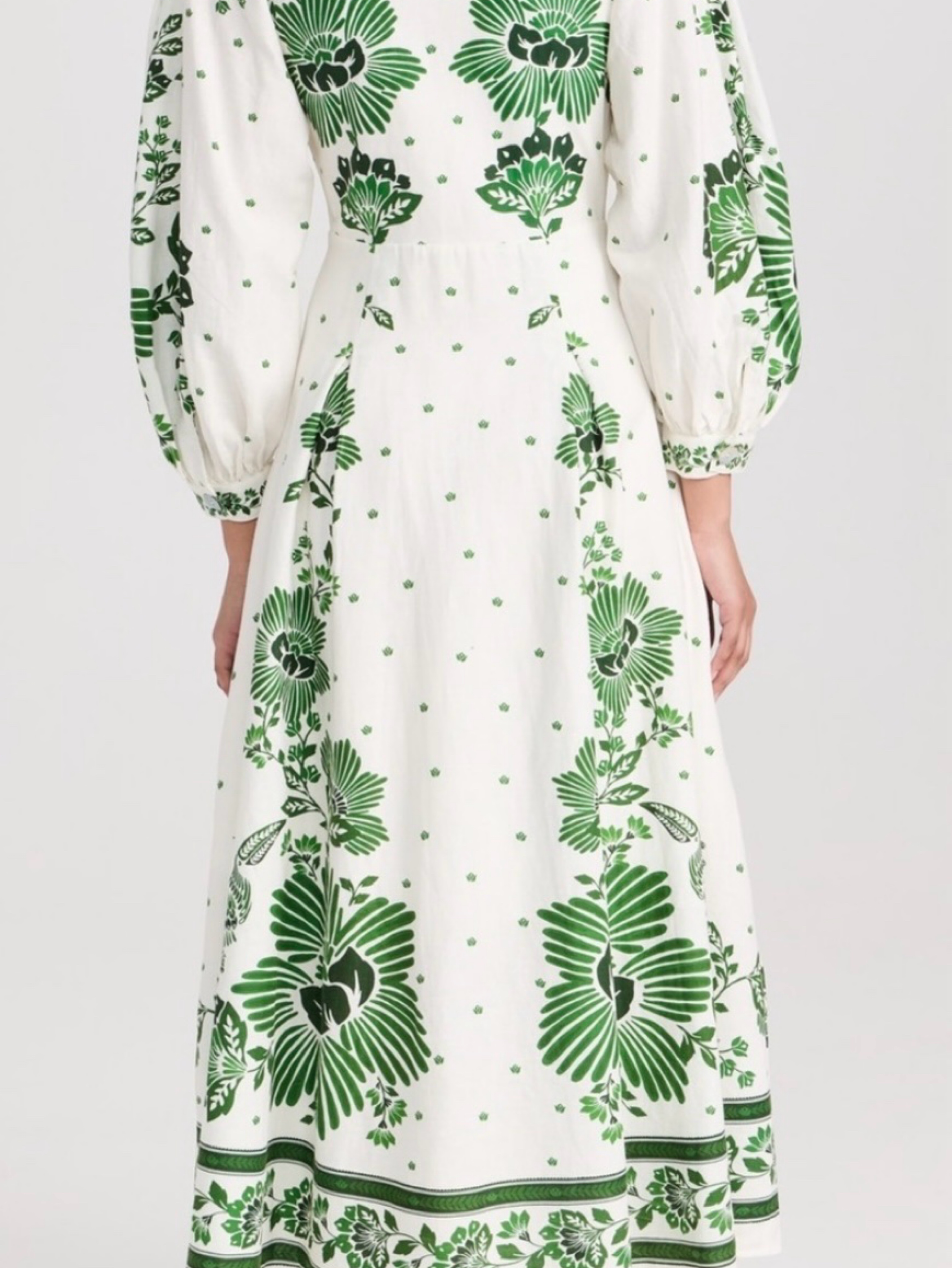 forest soul off white maxi dress FARM Rio Women's Forest Soul Off-white Maxi Dress in Green