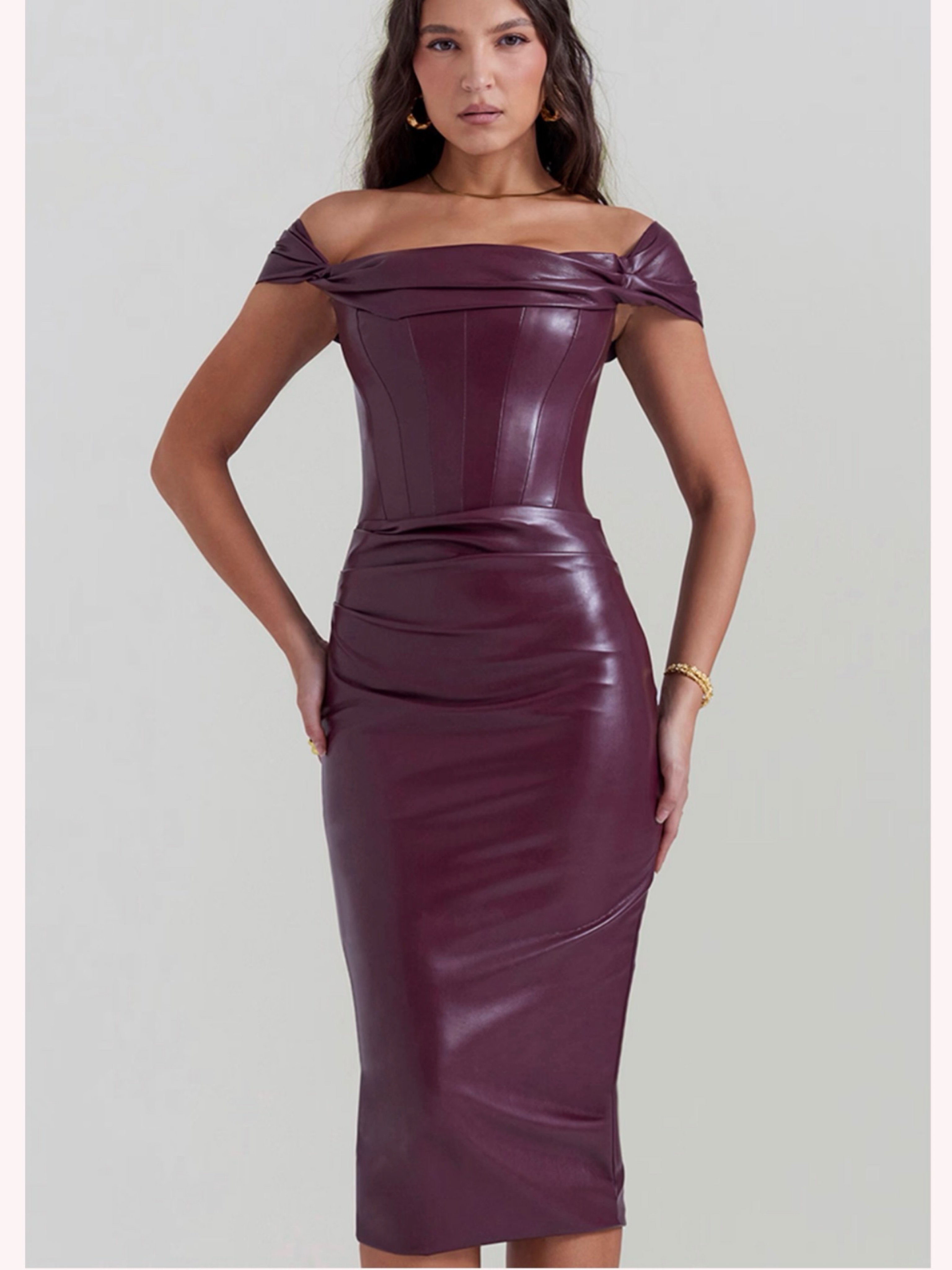 formal long sleeve maxi dress V Neck A Line Evening XH1221 classic-black line drapes softly Fashion Nova Chiffon Maxi Size:5X