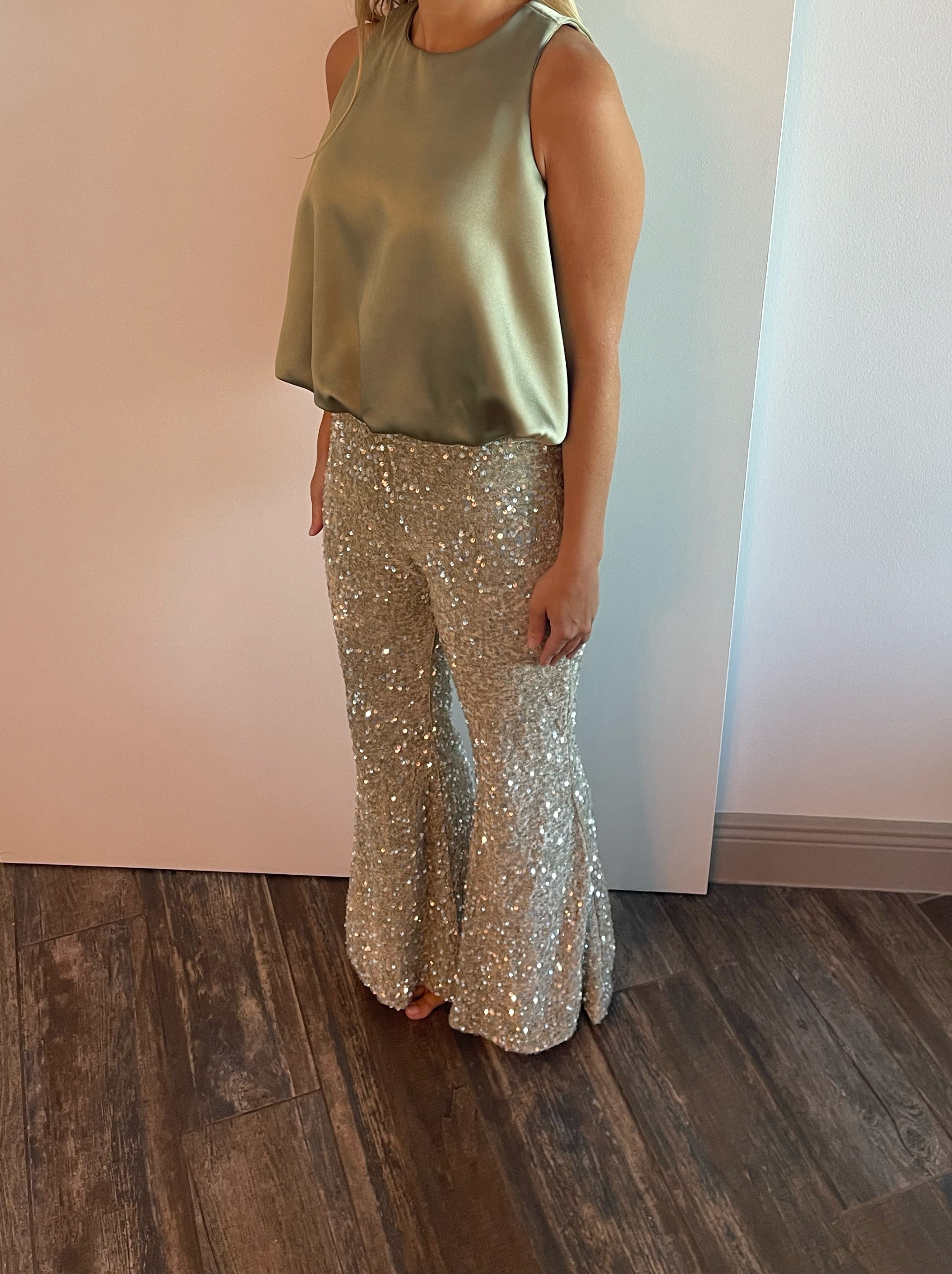 Sequin Flare Pants and Top
