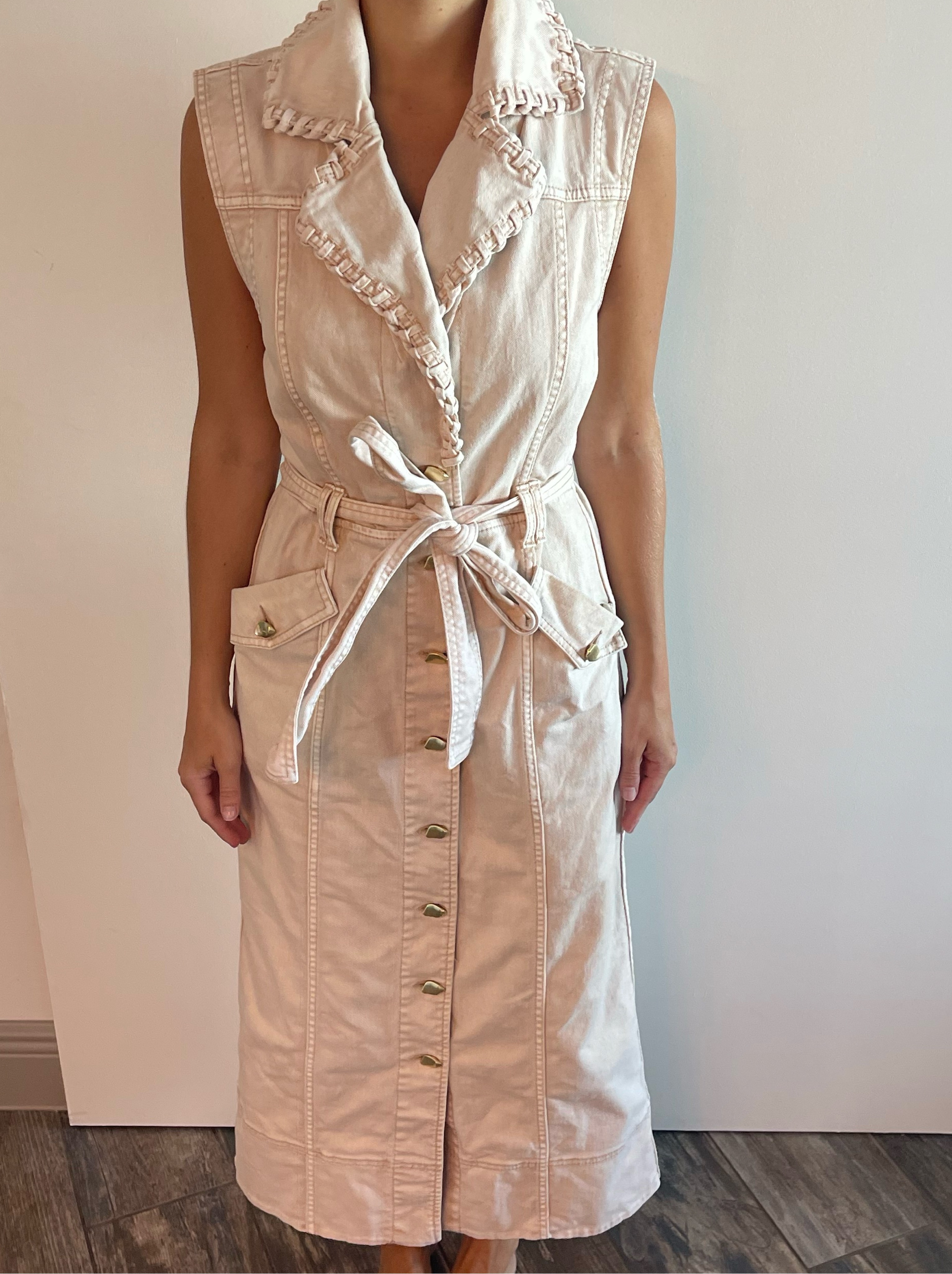 Tan Denim Aje Dress