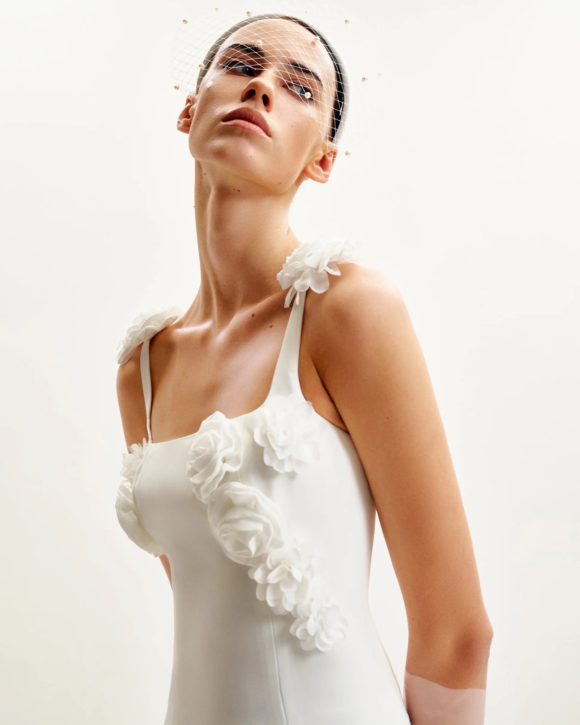 JW PEI WHITE ROSETTE APPLIQU MINI DRESS by JW PEI - Pickle JW PEI WHITE ROSETTE APPLIQU MINI DRESS by JW PEI - Pickle
