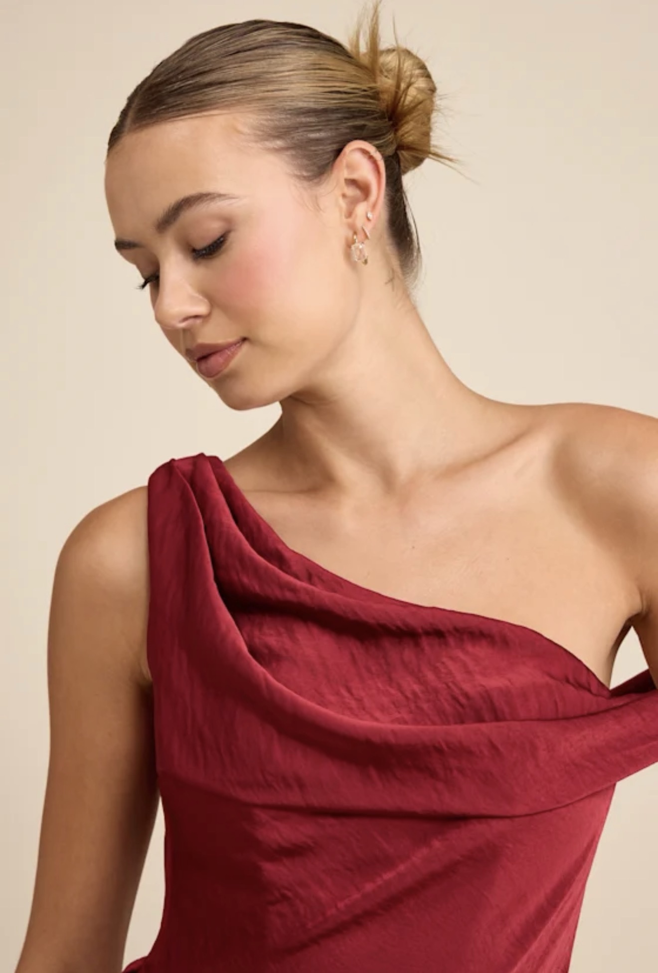 Lulus Asymmetrical Floor Length Dress by Lulus - Pickle