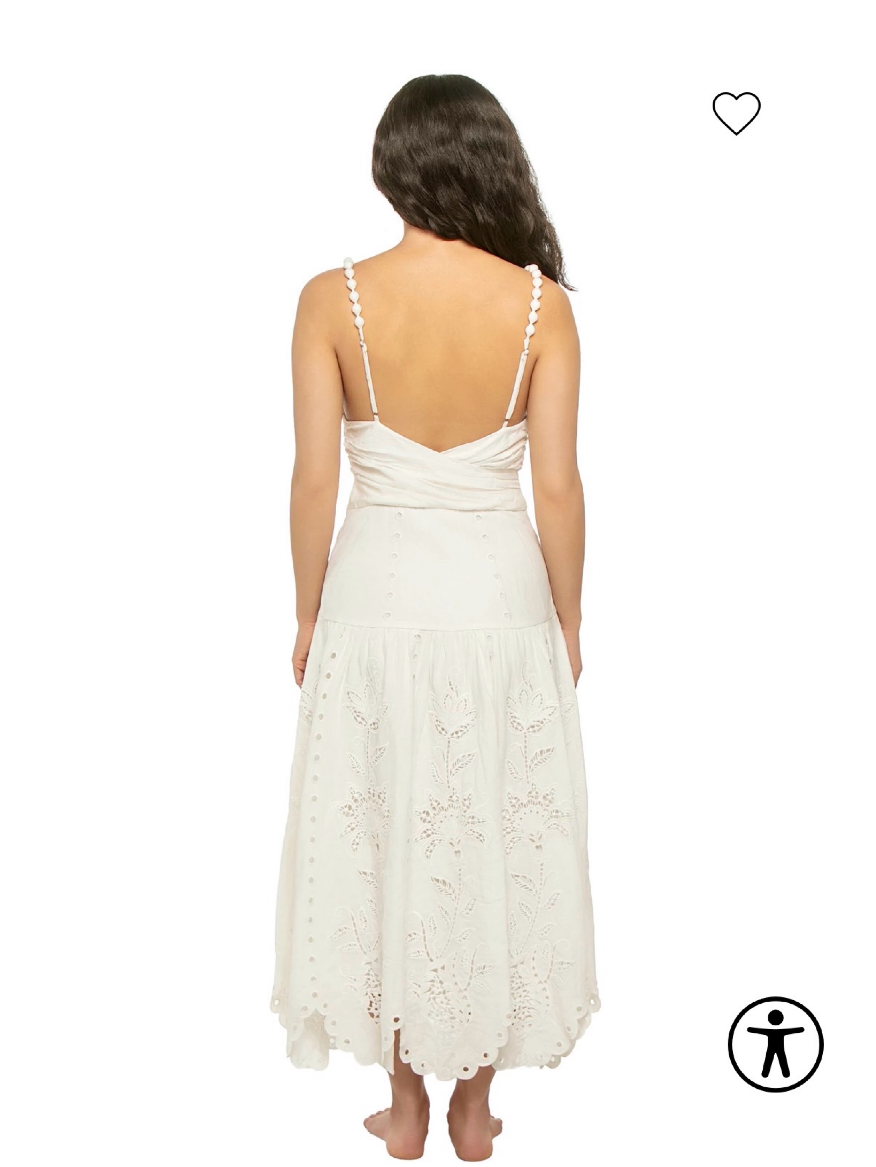 farm rio white midi dress White Cotton Eyelet Puff Sleeve Midi Dress  FARM Rio