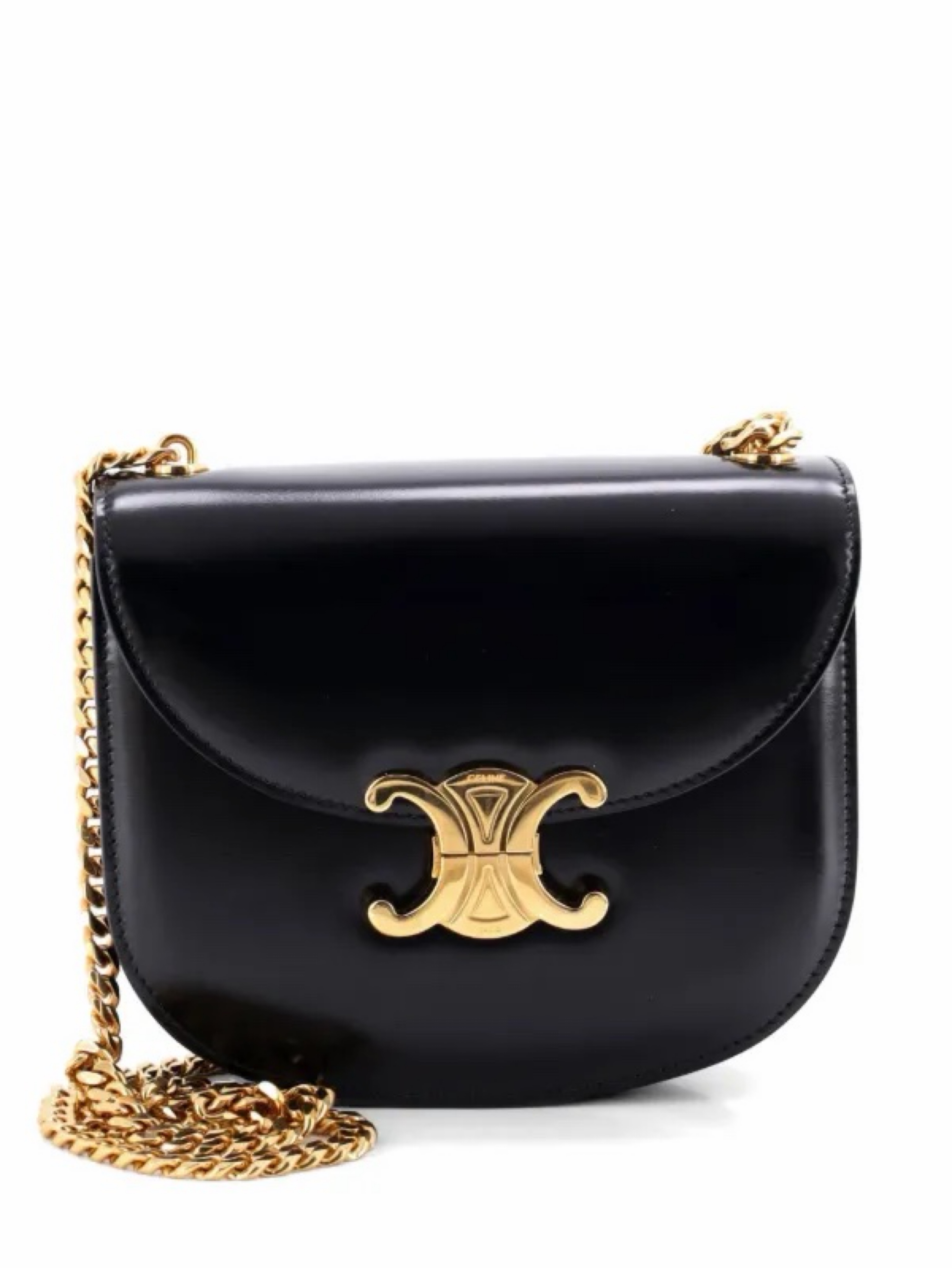 Celine Black Leather Saddle Bag by Celine | Pickle