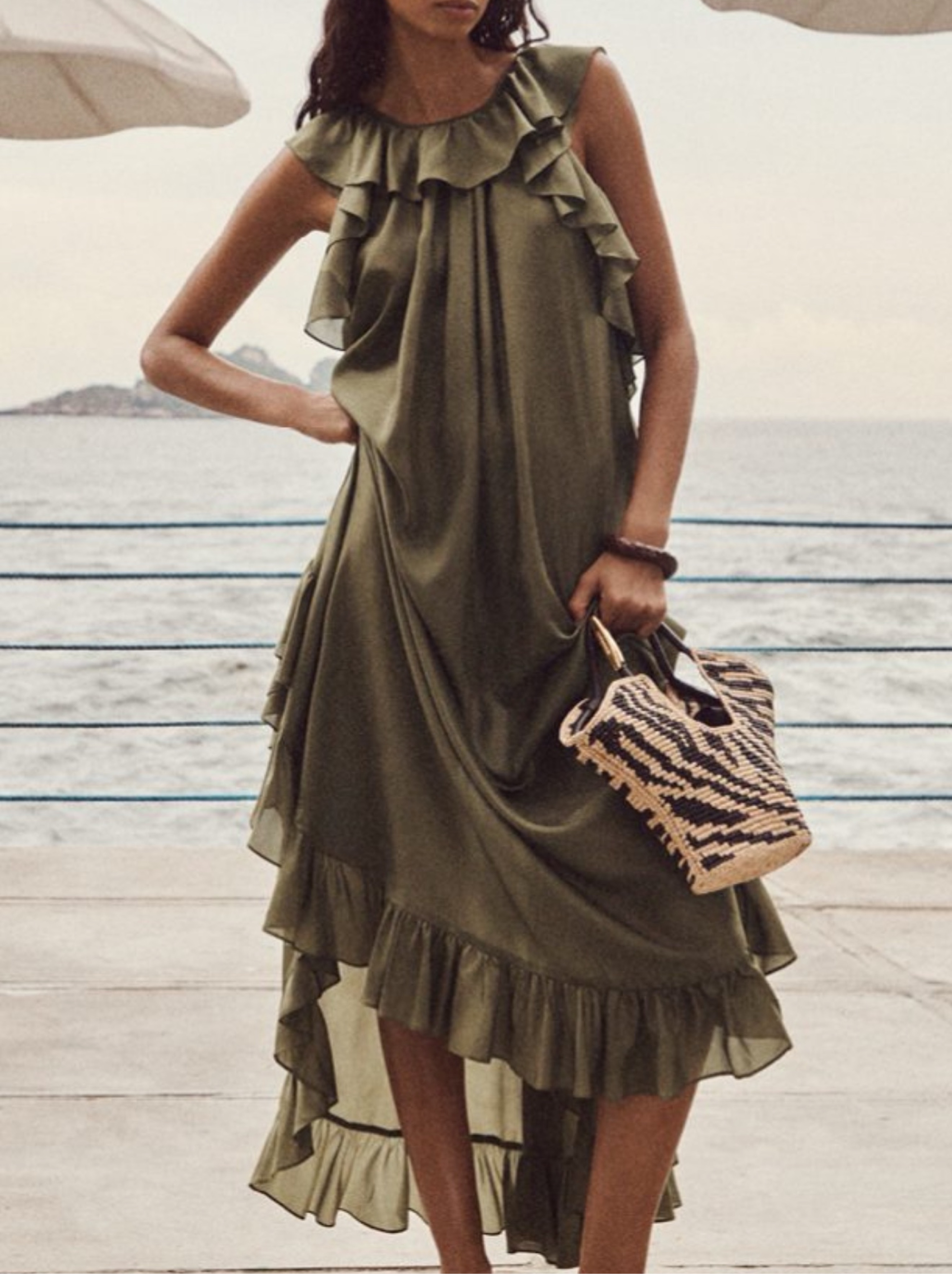 sheike black peplum dress Luna Midi | Linen Dress Zipper at the back tan leather shoes Whole30 Ranch Dressing Size:72