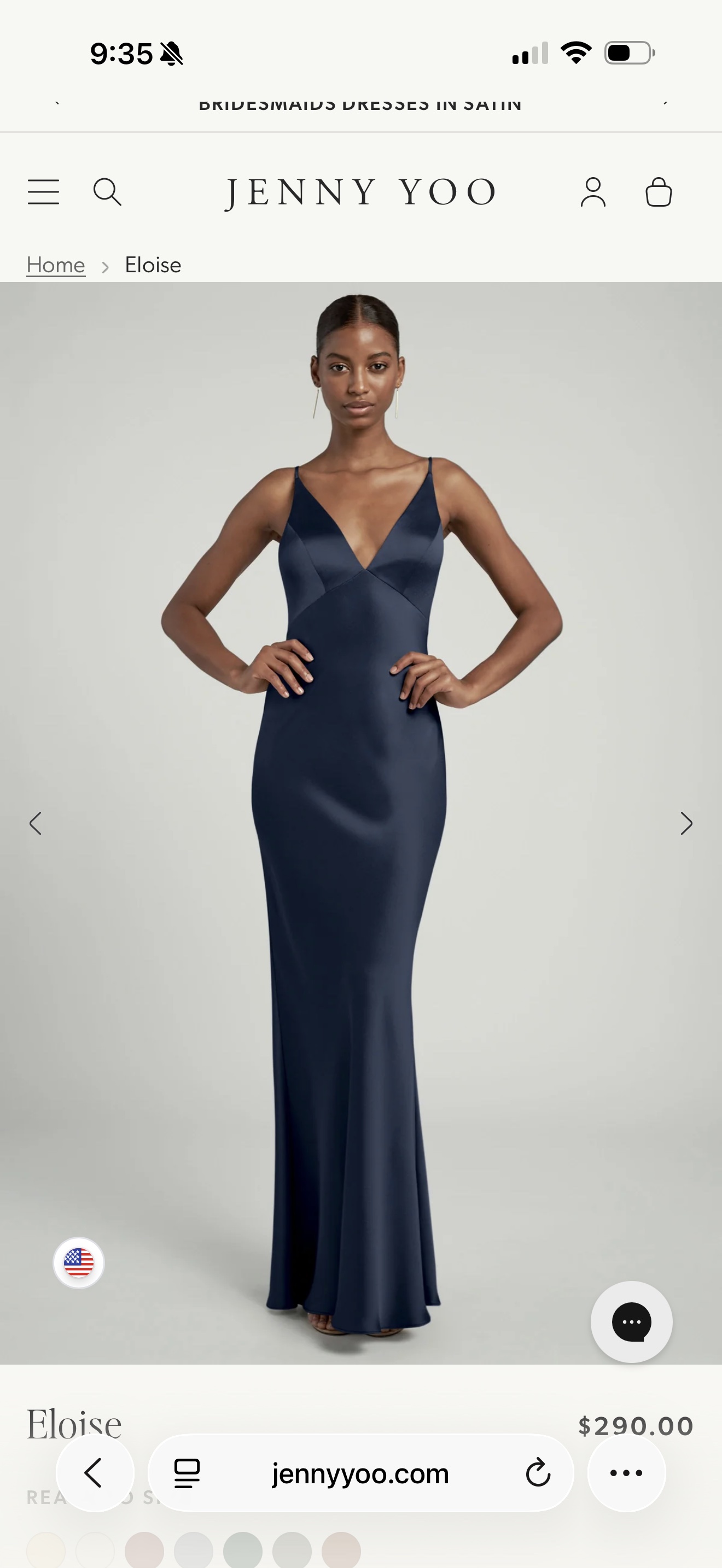 jenny yoo blue dress Jenny Yoo Bridesmaid Dress Eloise Whisper Blue
