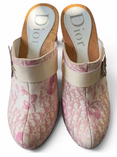 Vintage Christian Dior Cherry Blossom Diorissimo Monogram Platform