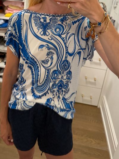 Emilio Pucci Blue Print Top by Pucci | Pickle