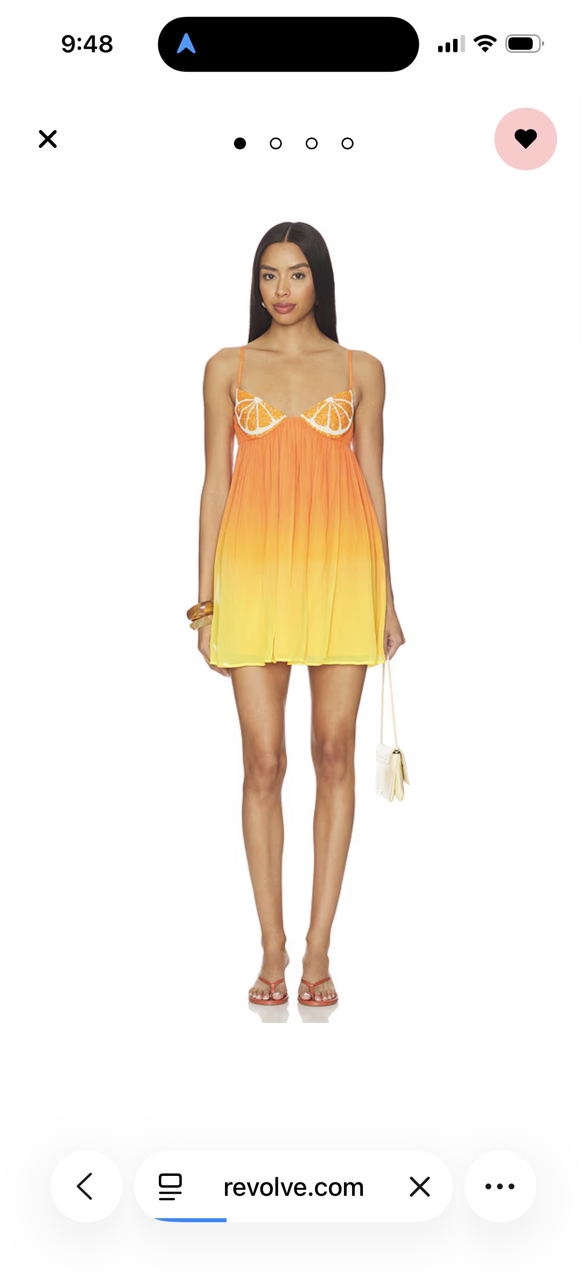 Orange Yellow Ombre Sequin Mini Dress