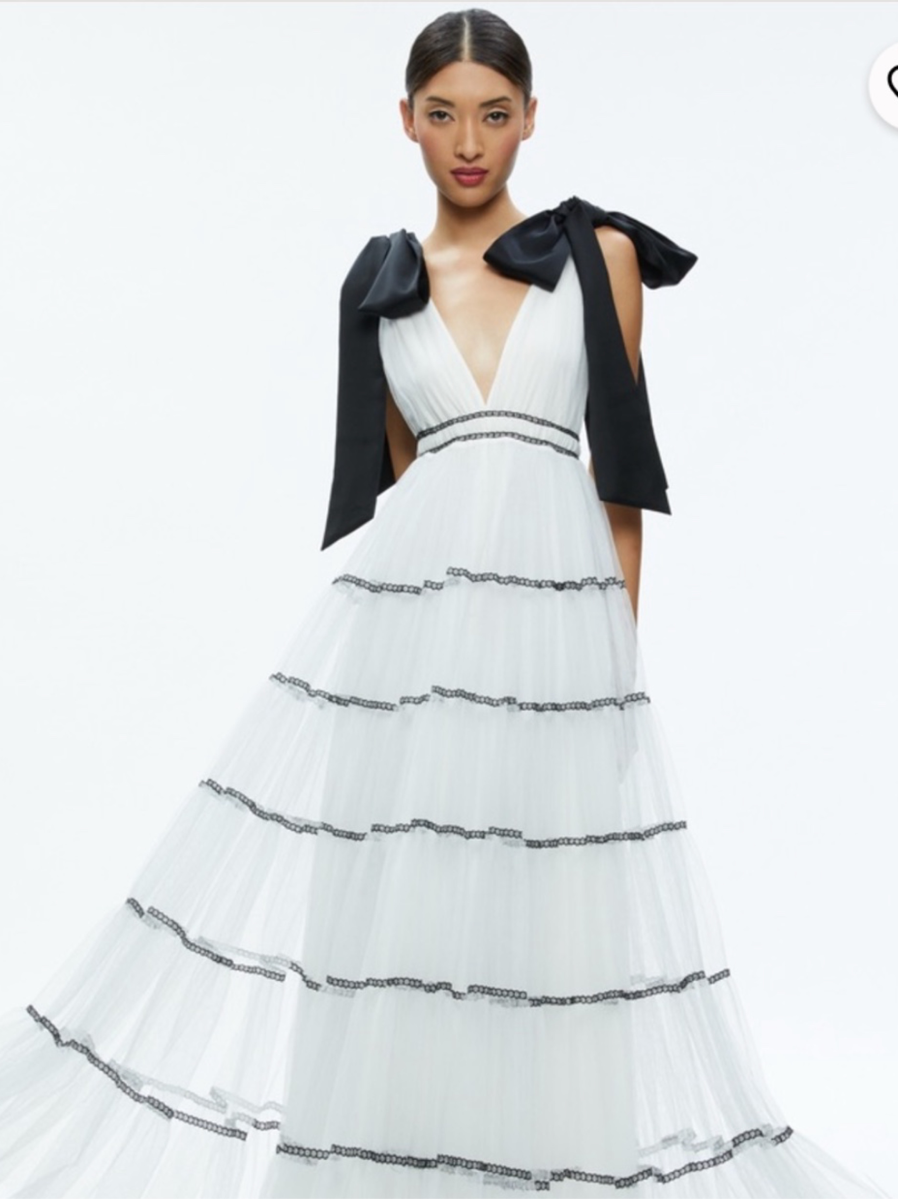 alice and olivia black and white maxi dress ALICE + OLIVIA Delora Strapless Maxi Dress
