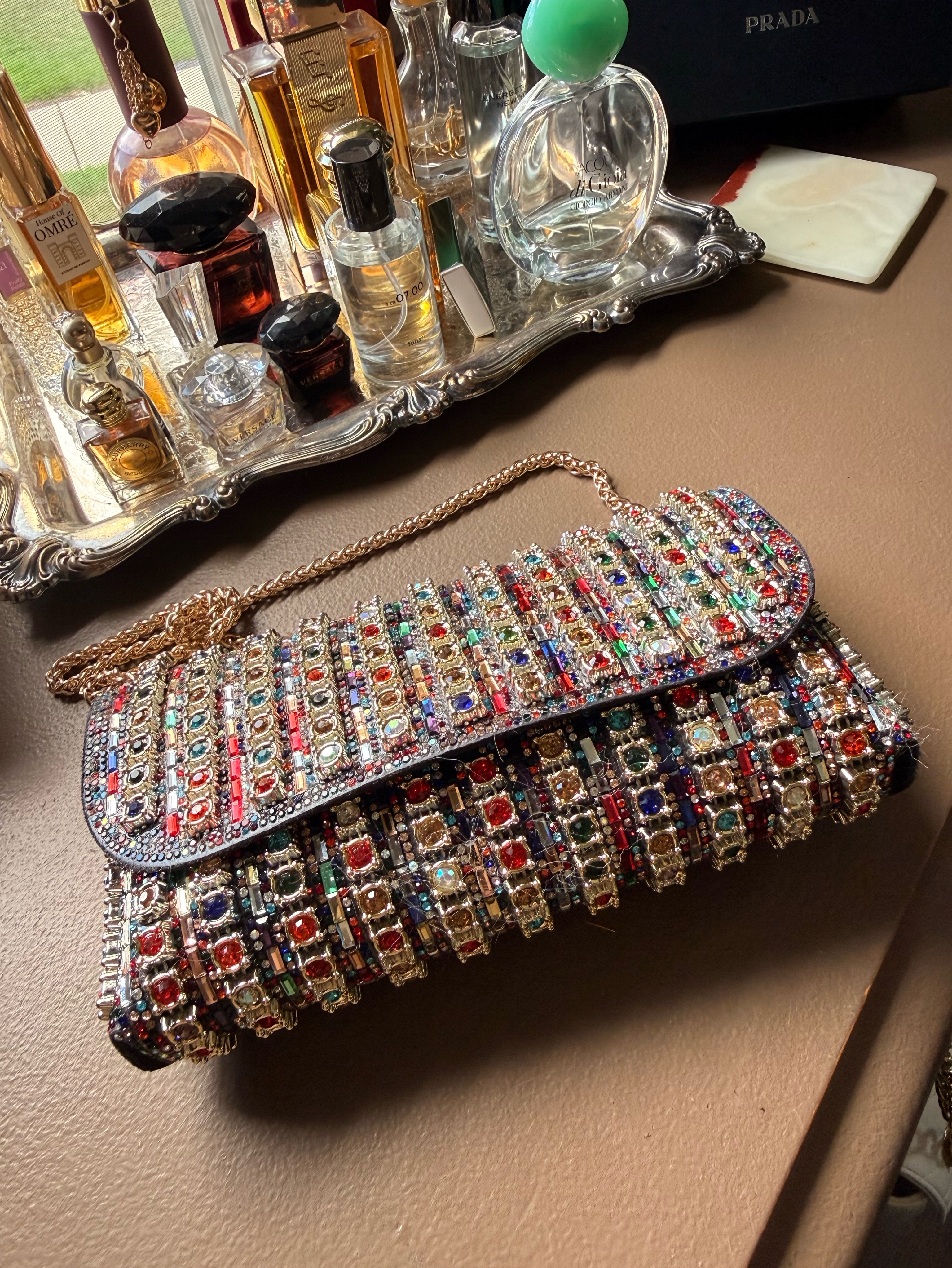 JJ’s House rhinestone clutch