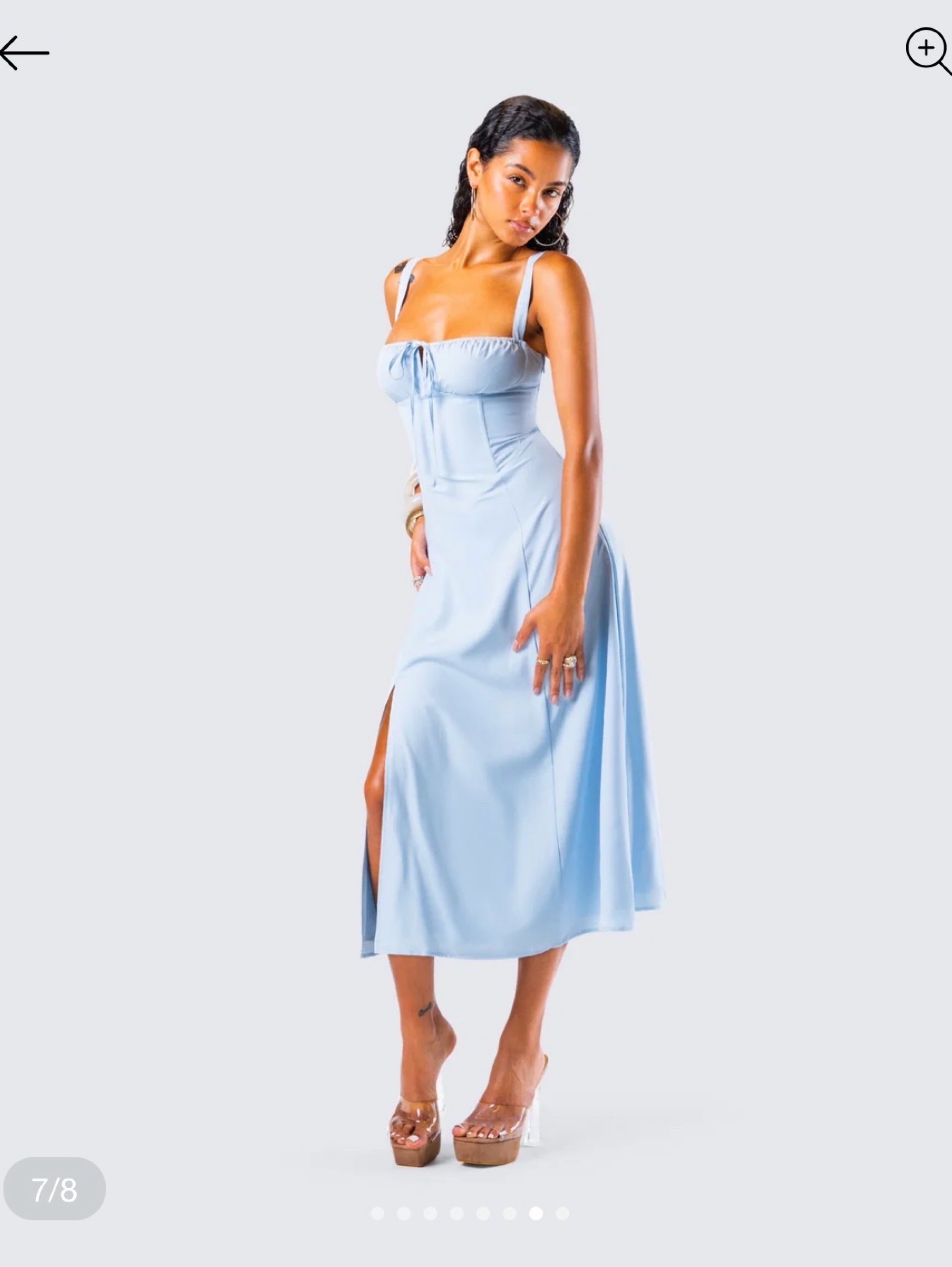 Blue bustier dress size -L by No Brand | Pickle