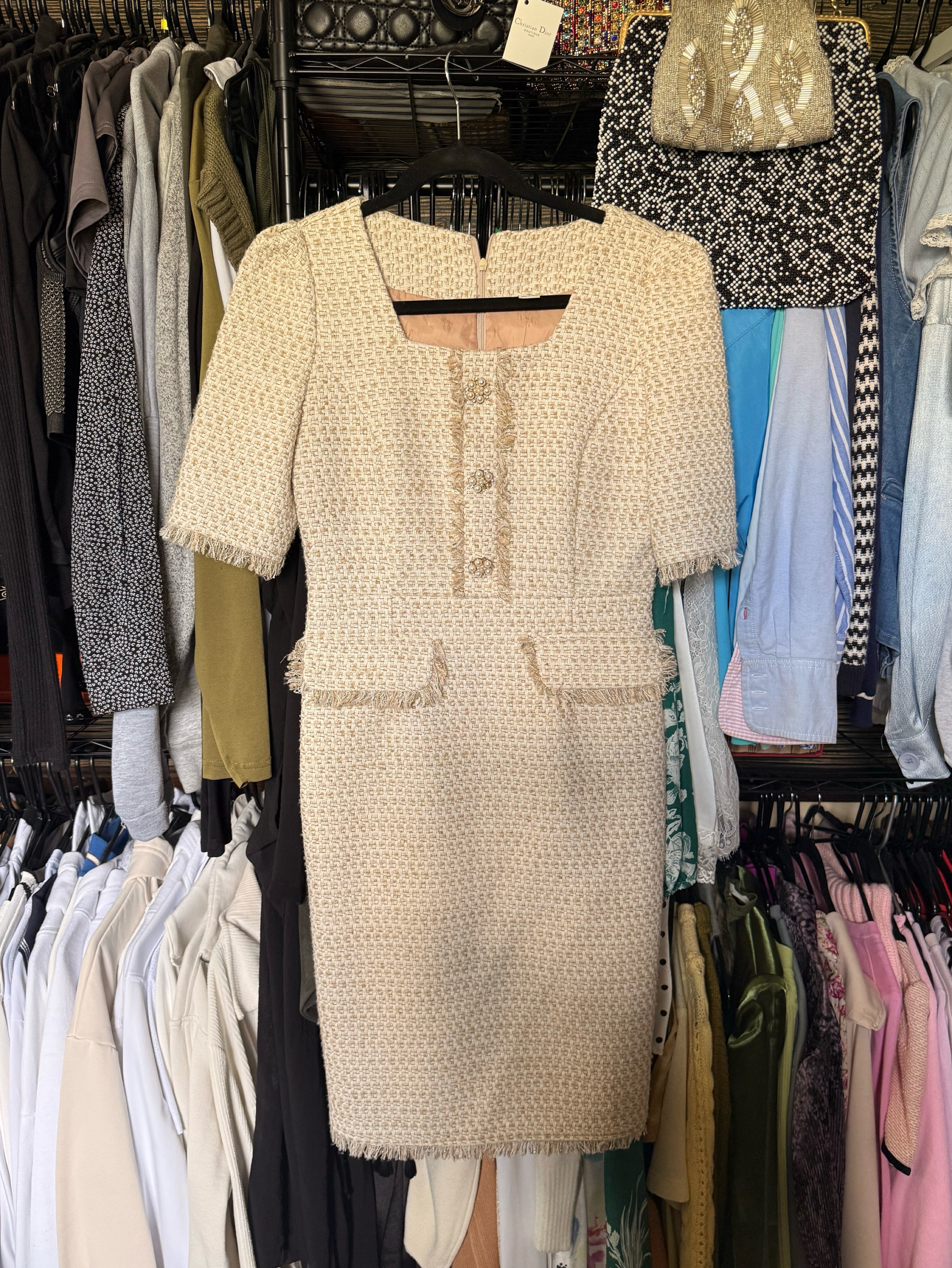 Dolce and Gabbana inspired tweed dress -size s