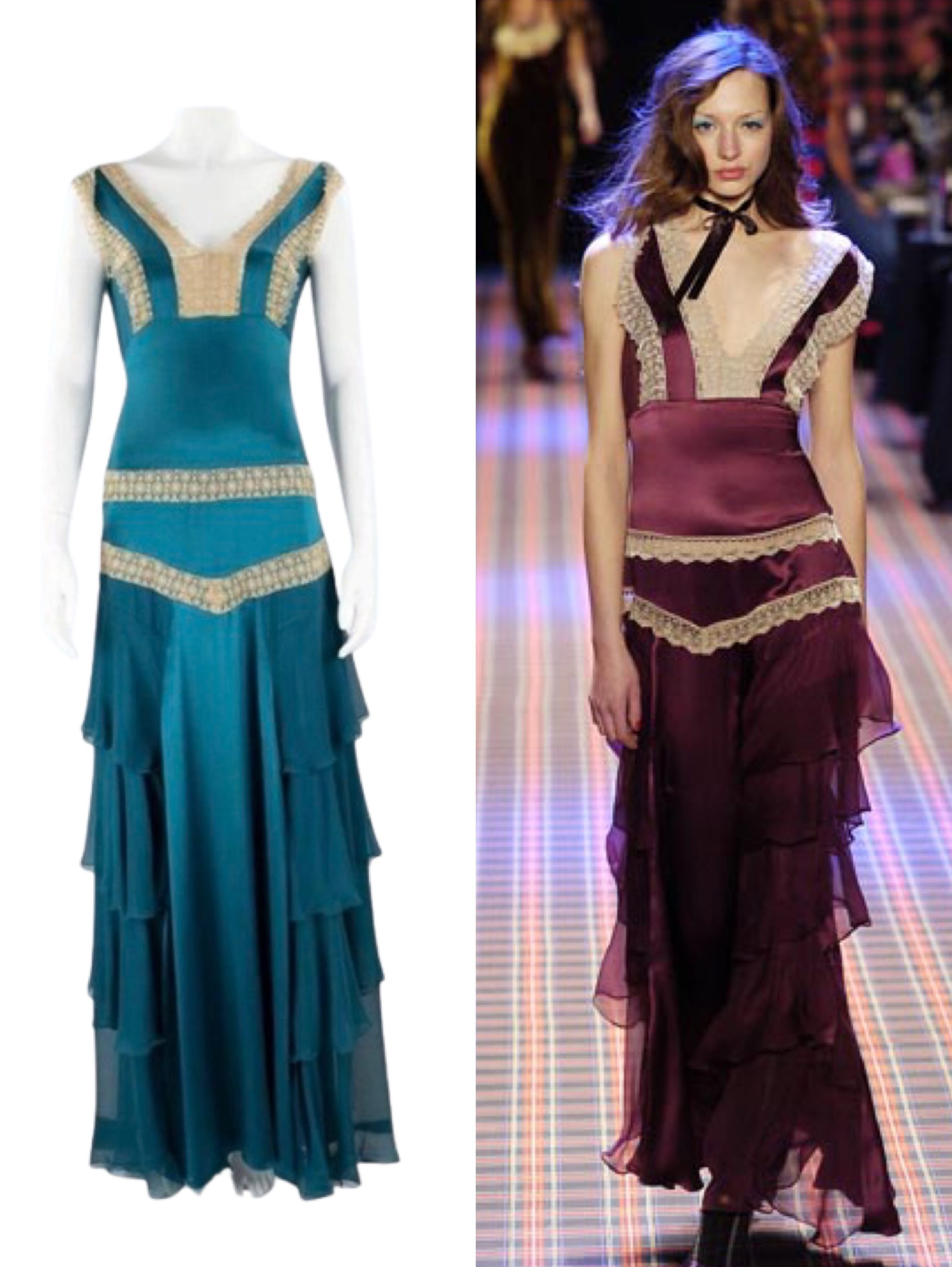 Vintage Betsey Johnson F/W 2005 Silk Gown