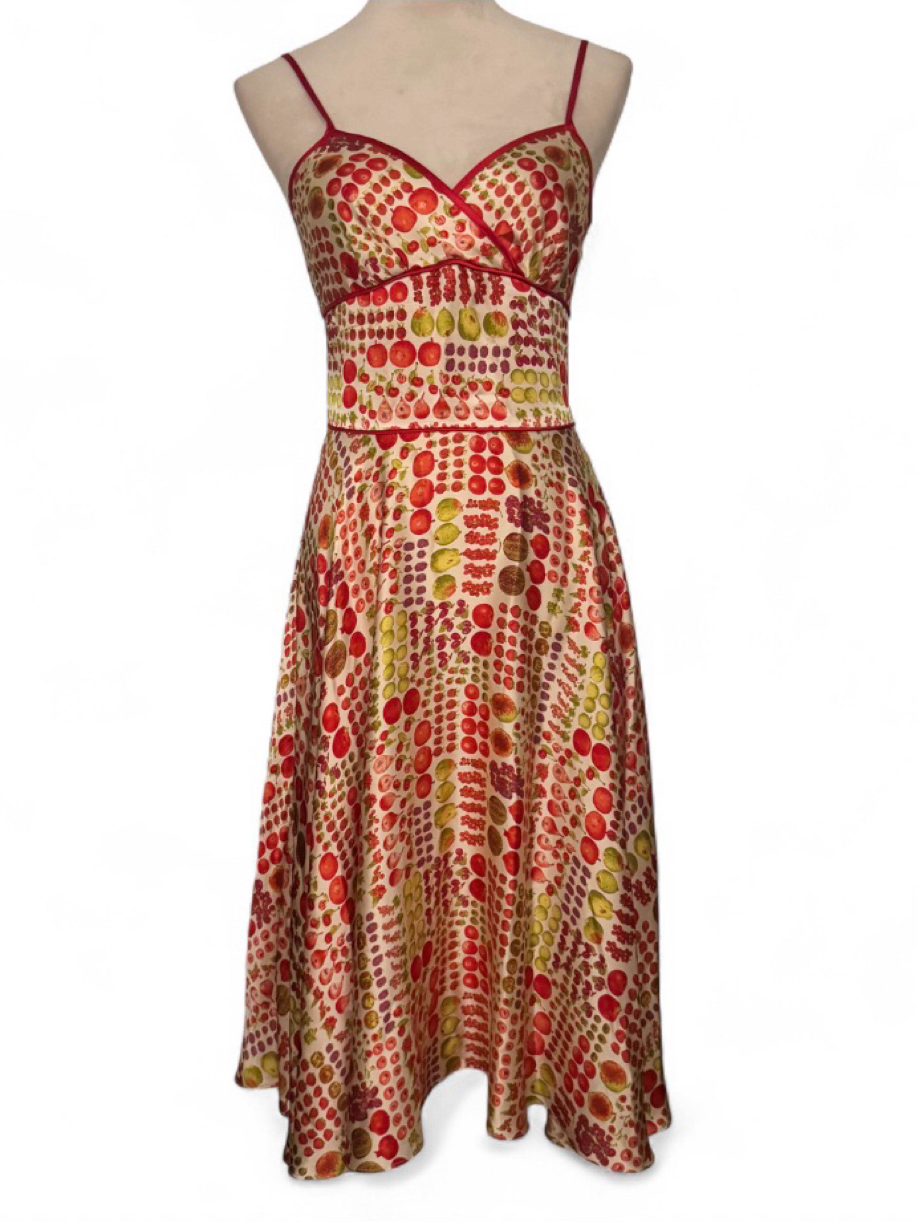vintage fruit dress Floral Tie Front Ruched A-Line Slit Midi Crafted from a soft stretch knit Say hello to this iconic
