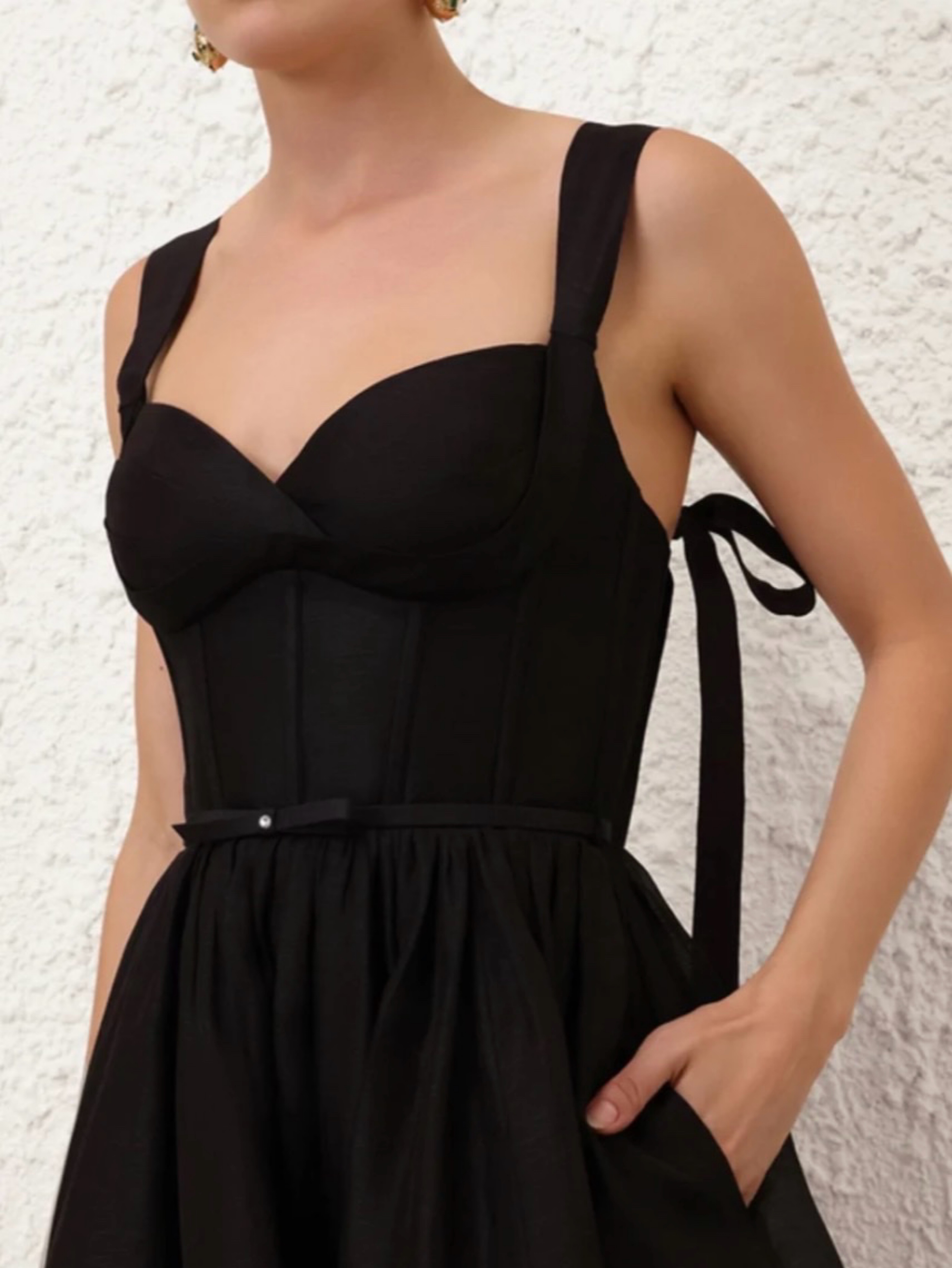 zimmerman black dress In The Details of Hypnotic, Fall RTW 2025| ZIMMERMANN