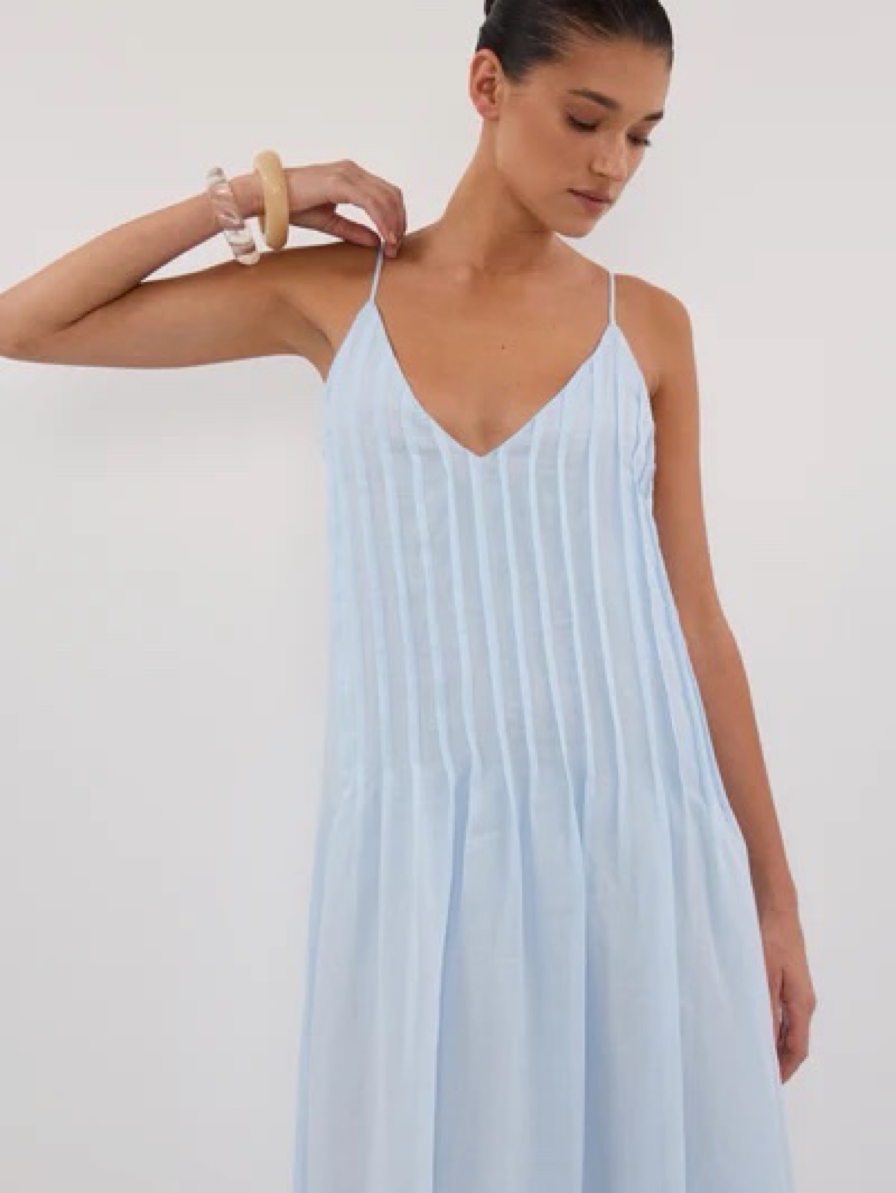 dissh pleated dress Check print is taking over. @gr.valentinne styles the Petra Midi Dress and Petra Shirt in off white. Available online and in select stores now. # DISSH
