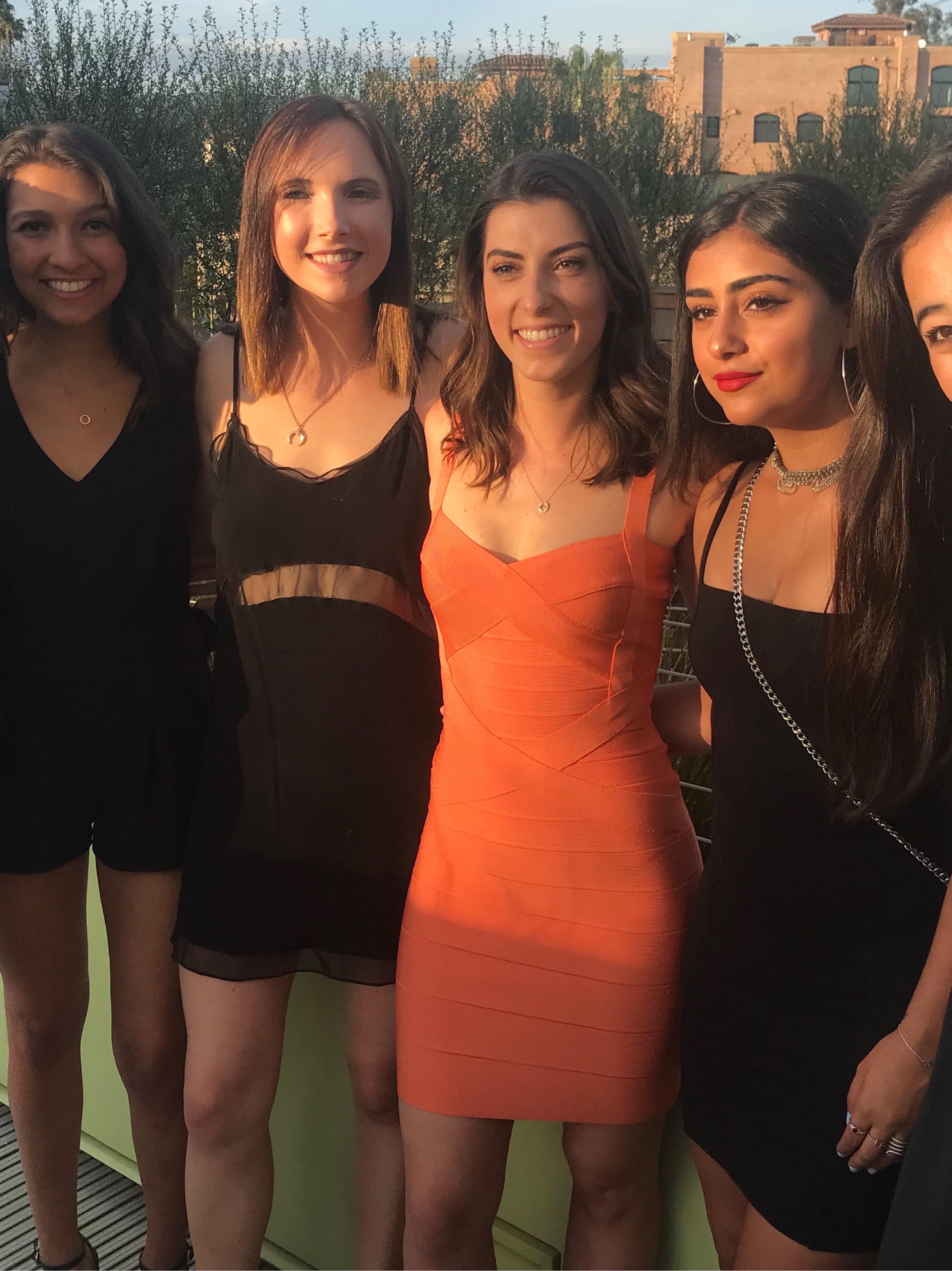 Orange Bandage Mini Dress