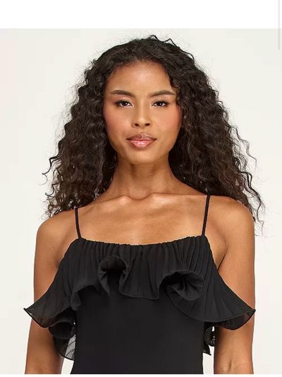 Black Ruffled Dress size 1/2 by Alex and Sophia | Pickle