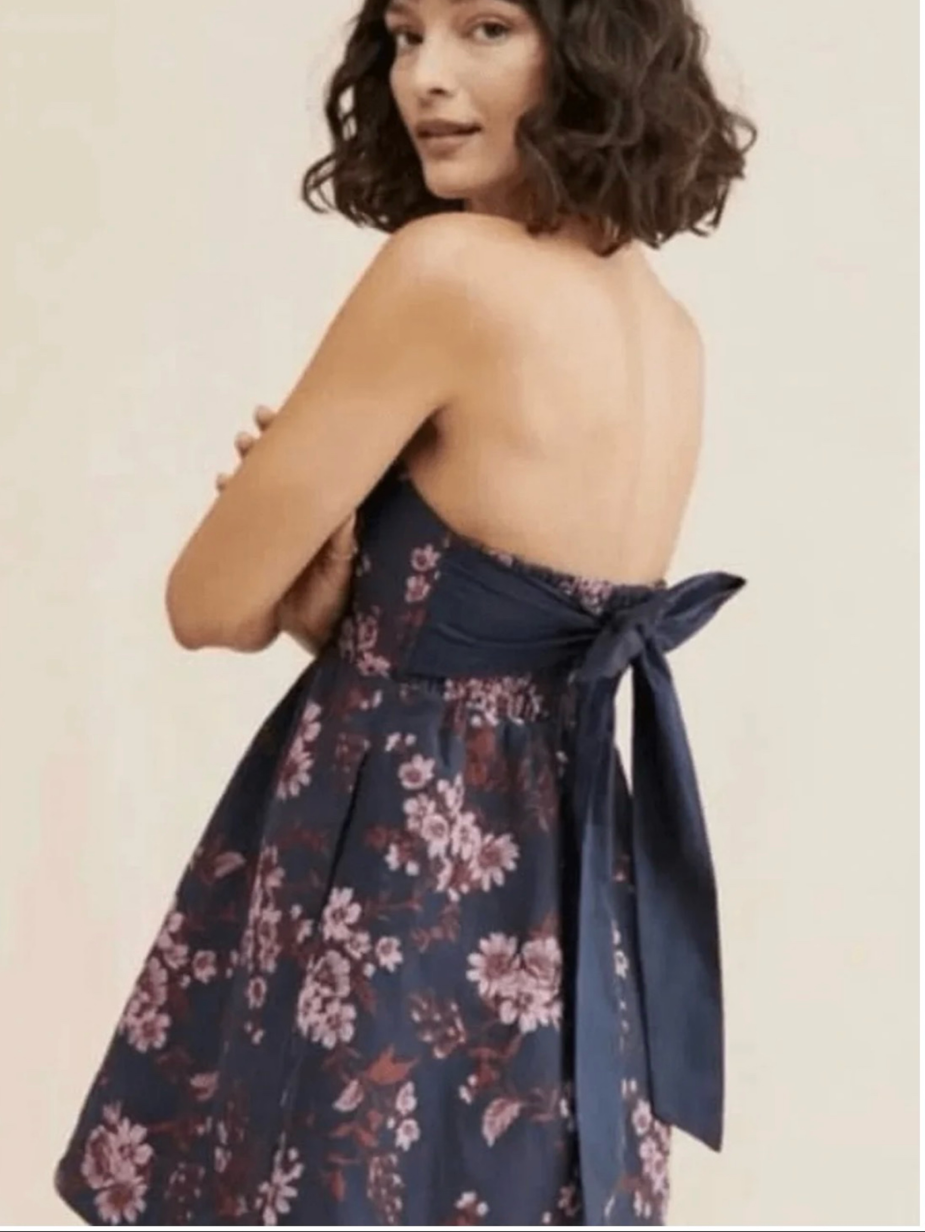 free people navy blue dress Free People Noel Shine Mini Dress