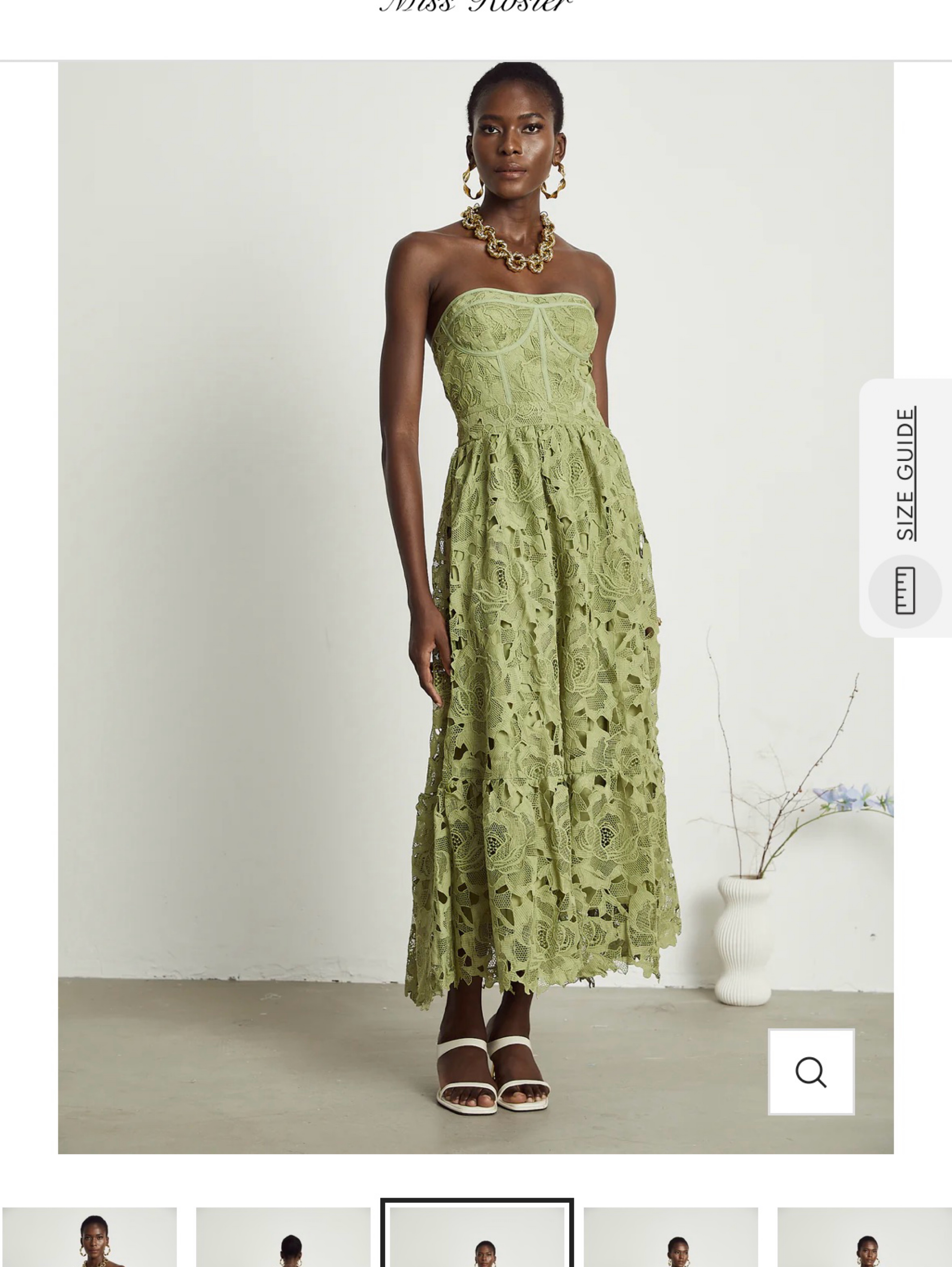 sage green lace midi dress Colorful Floral Lace Sage Green Tulle Midi Party Dress