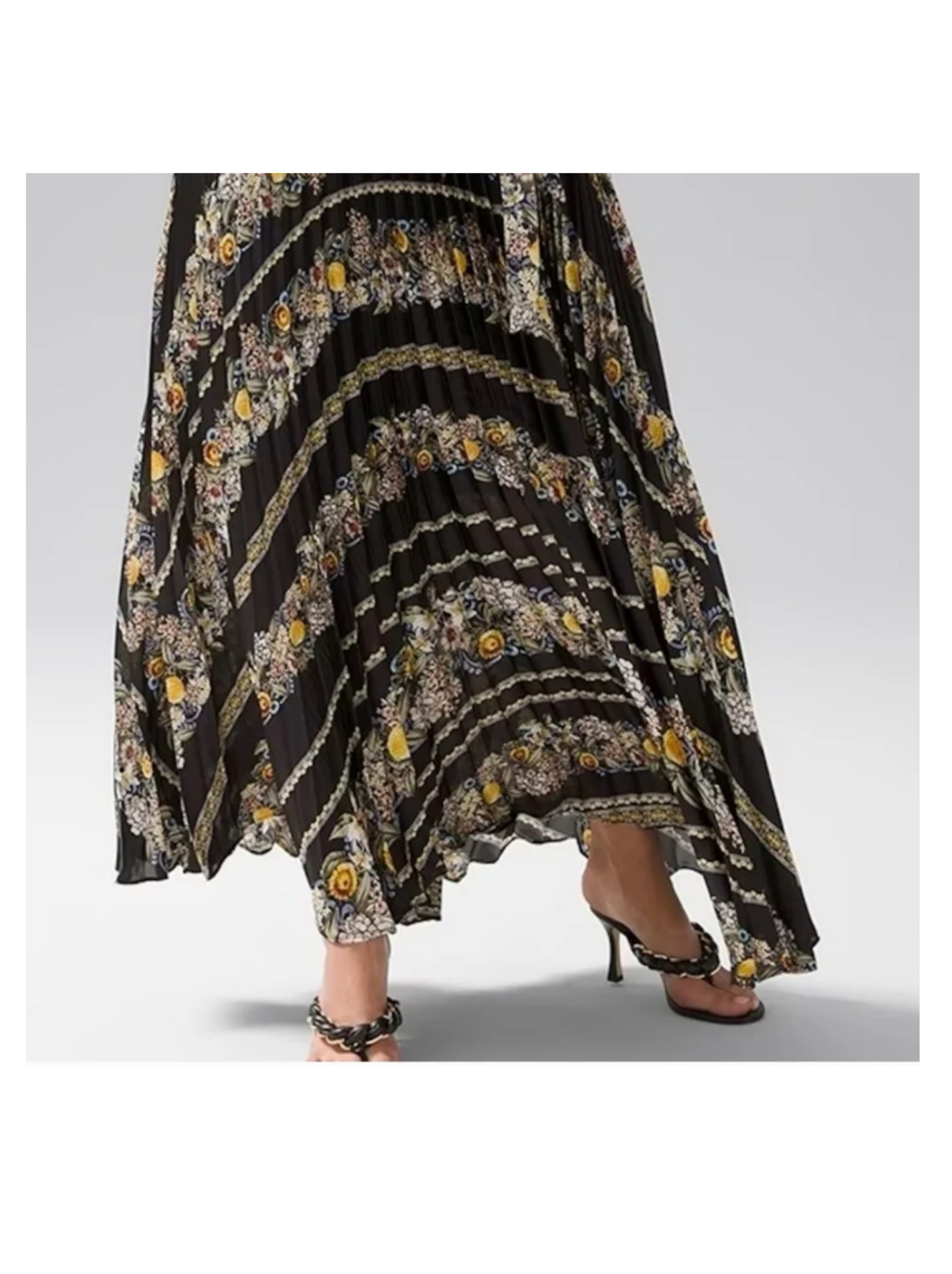 black house white market dresses White House Black Market Size XSP Sleeveless Dress/black White Floral  Pattern Dress/beautiful A- Line Black White Stretchable Dress