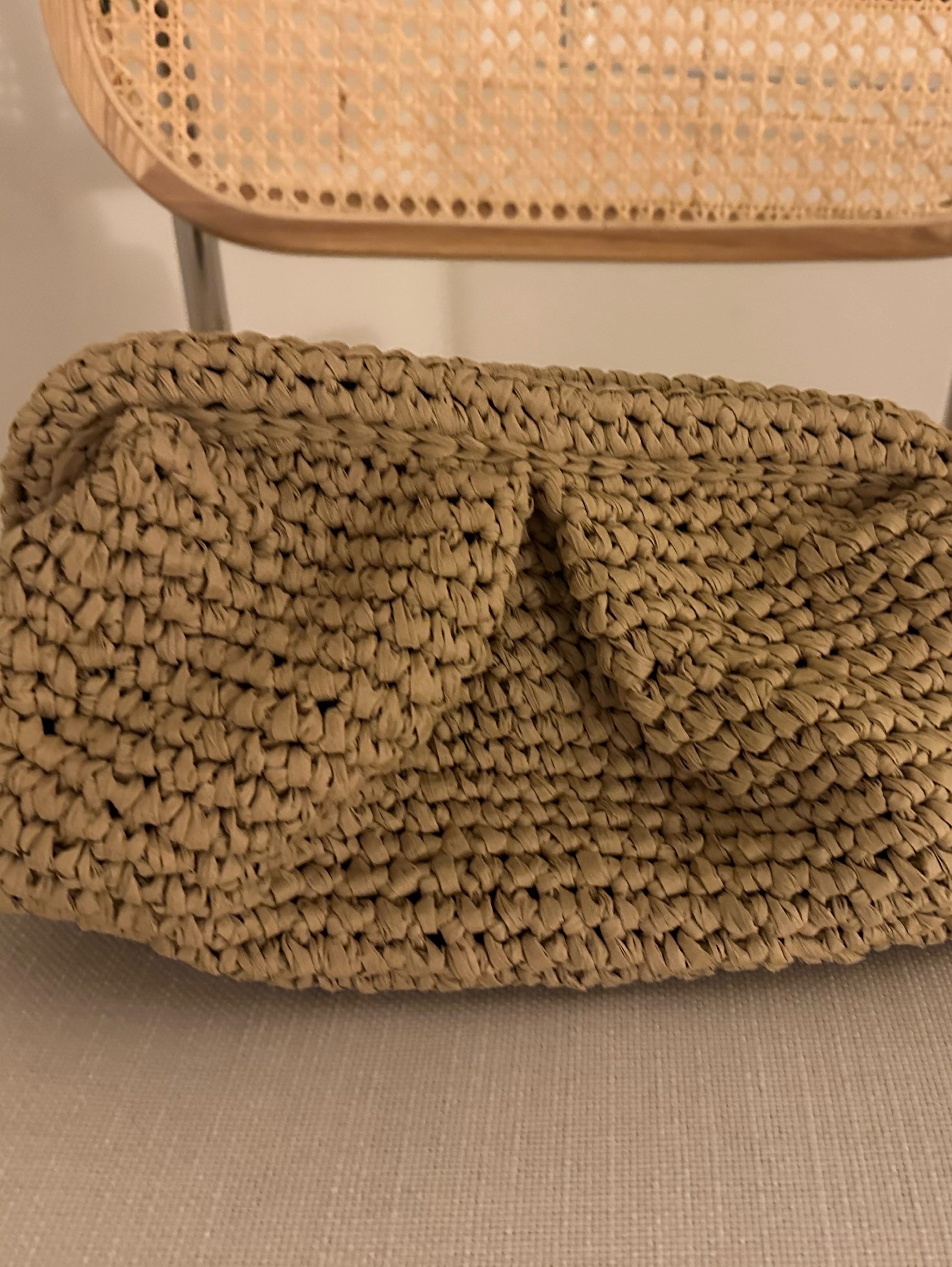 Tan Woven Pouch
