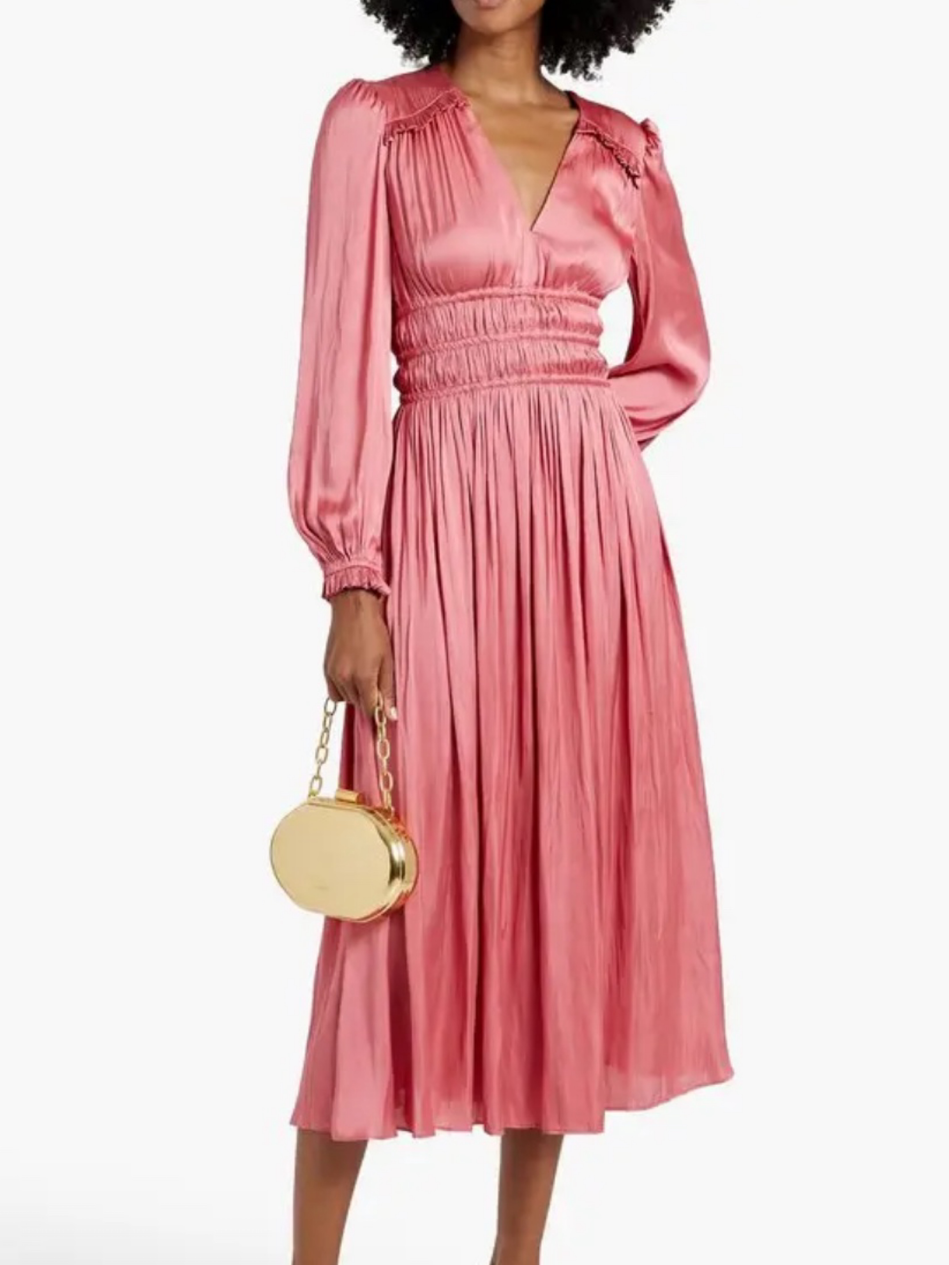 Maje Pink satin dress
