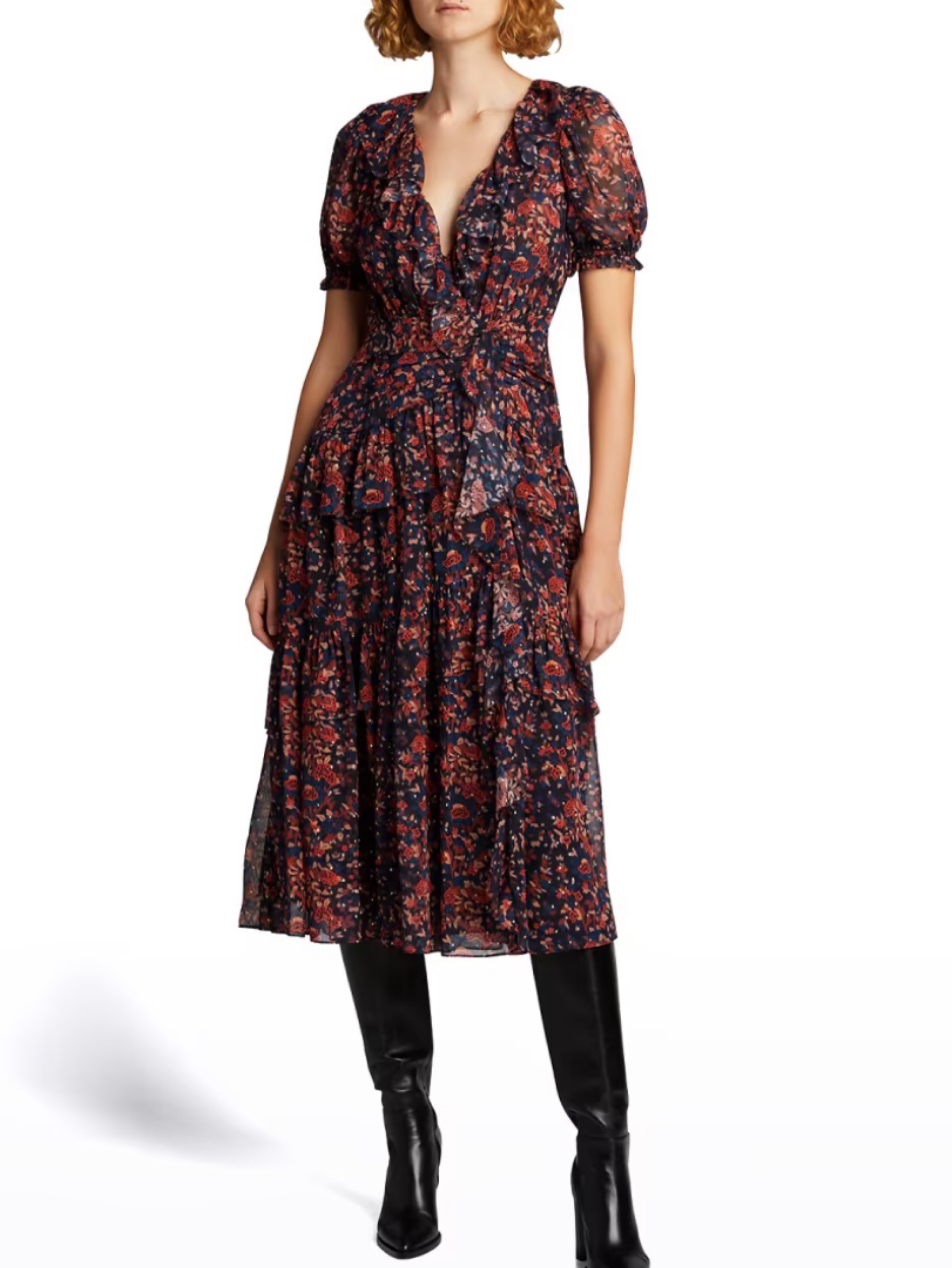 Ulla Johnson navy floral print