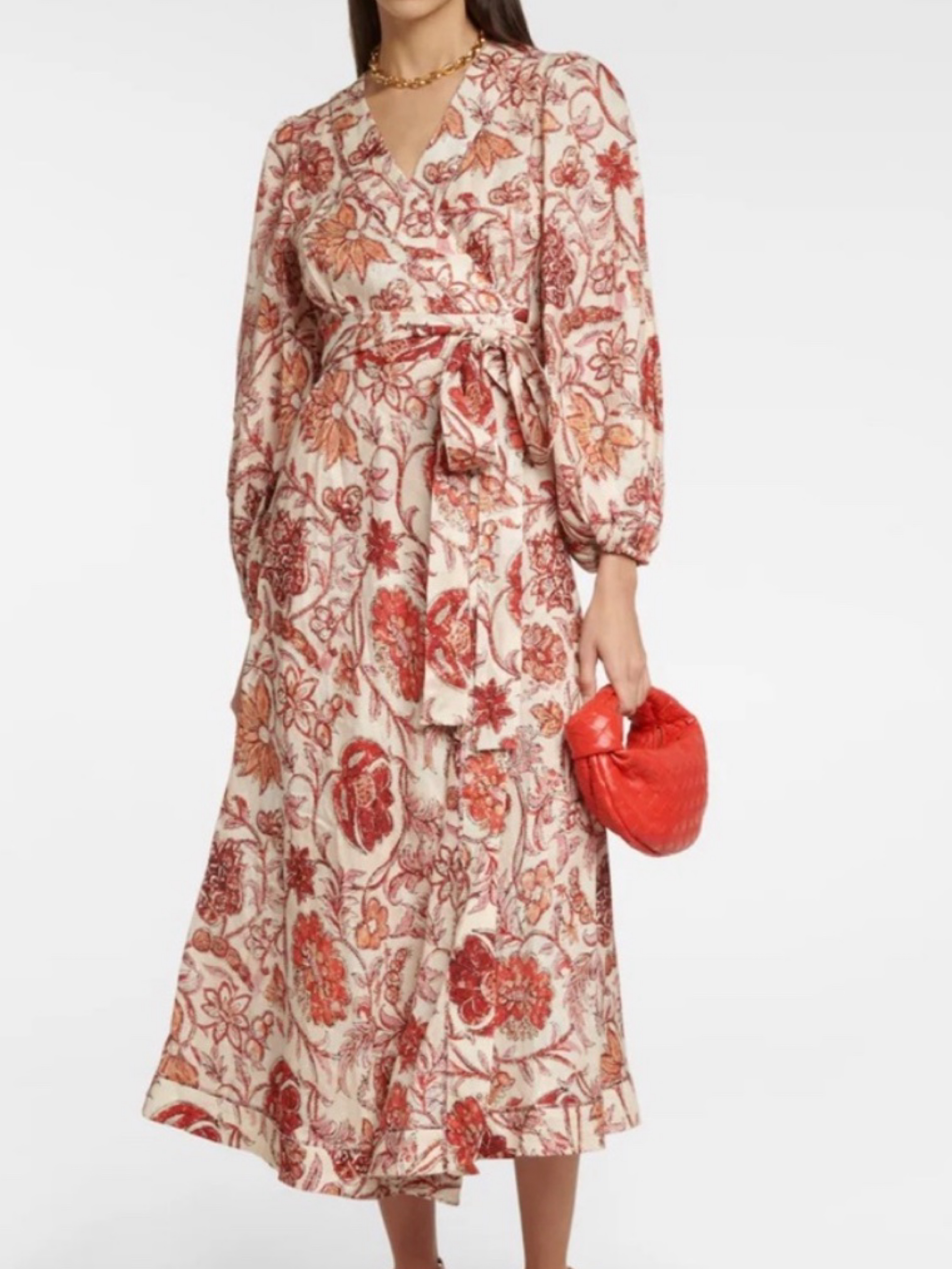 Zimmermann Linen Peach Flower dress