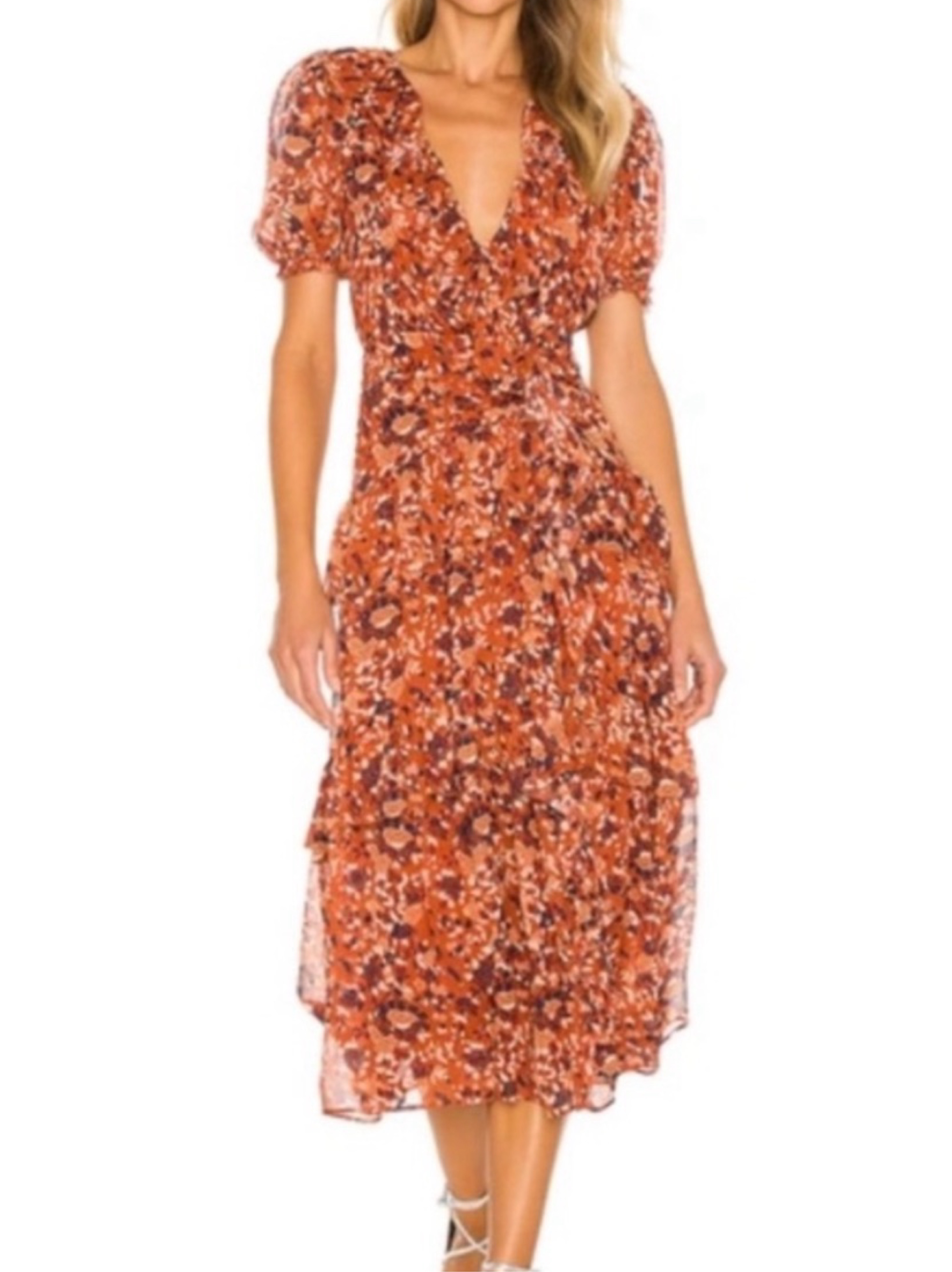 Ulla Johnson orange flower dress