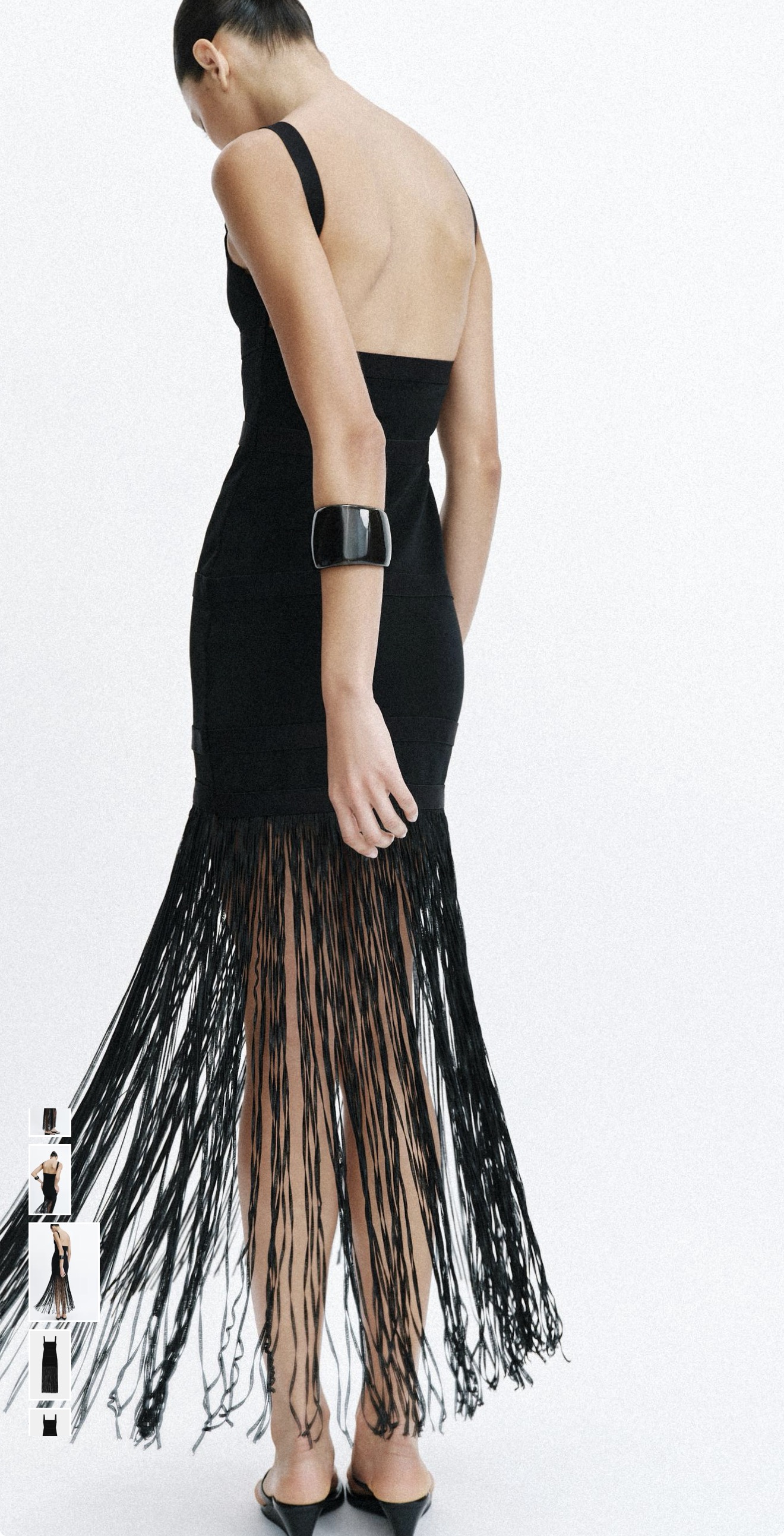 black backless dress zara Black Mesh Corset & Silver Sequin Skirt Two Piece Dress 2 main image 0