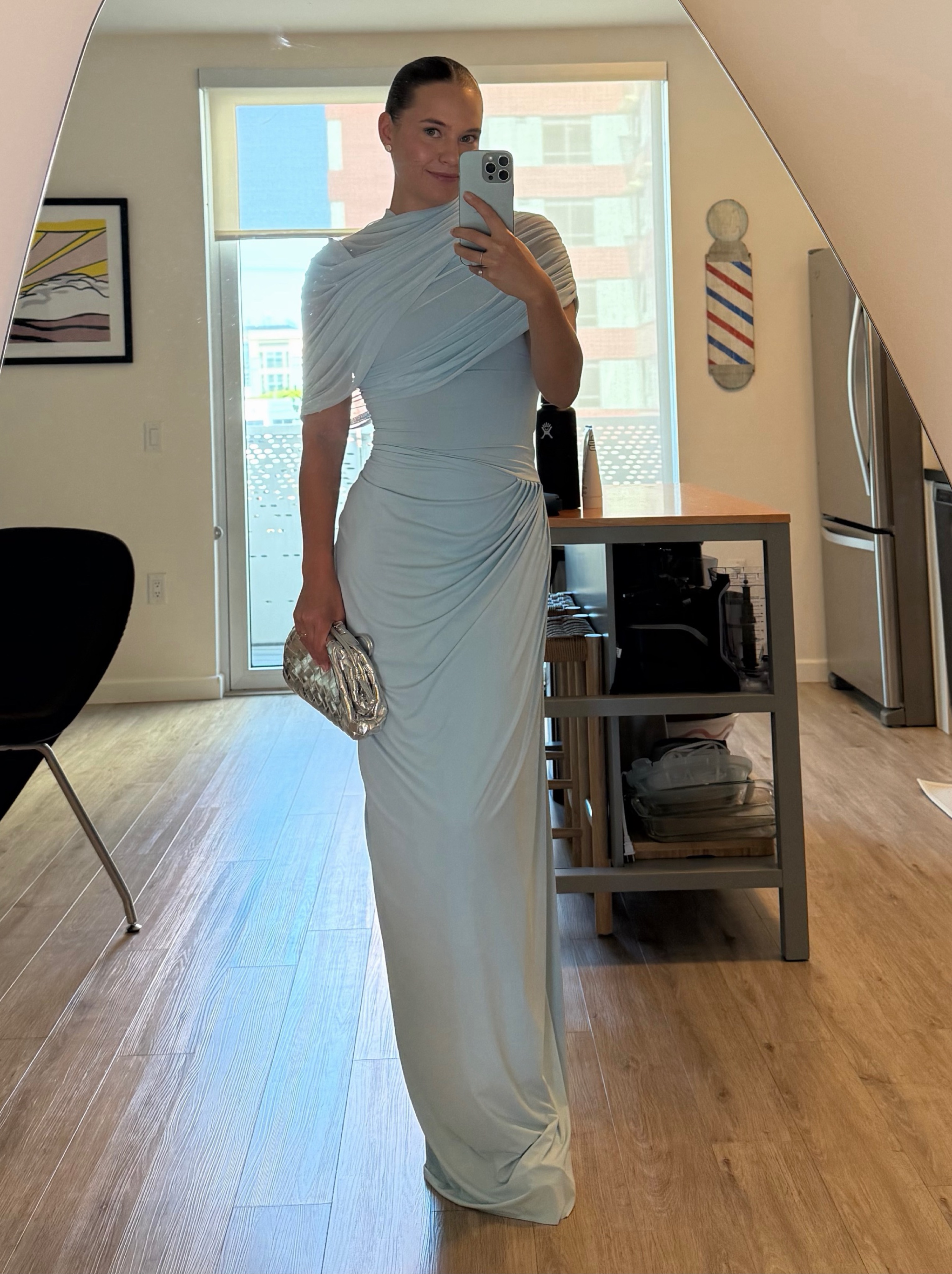 Jasmine Dress in Blue Deme by Gabriella