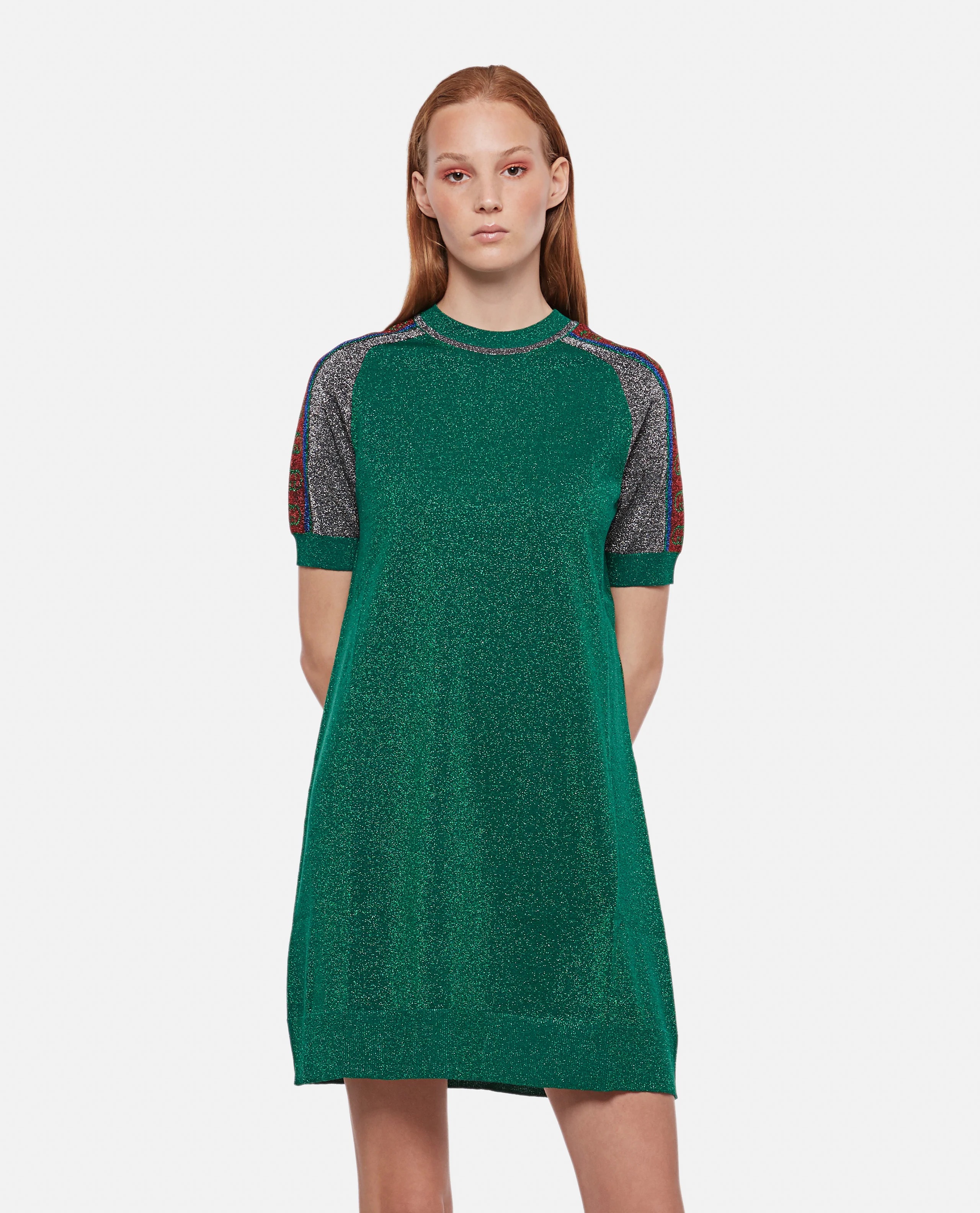 ladies gucci dress Belted piped printed silk-twill midi shirt dress - camel