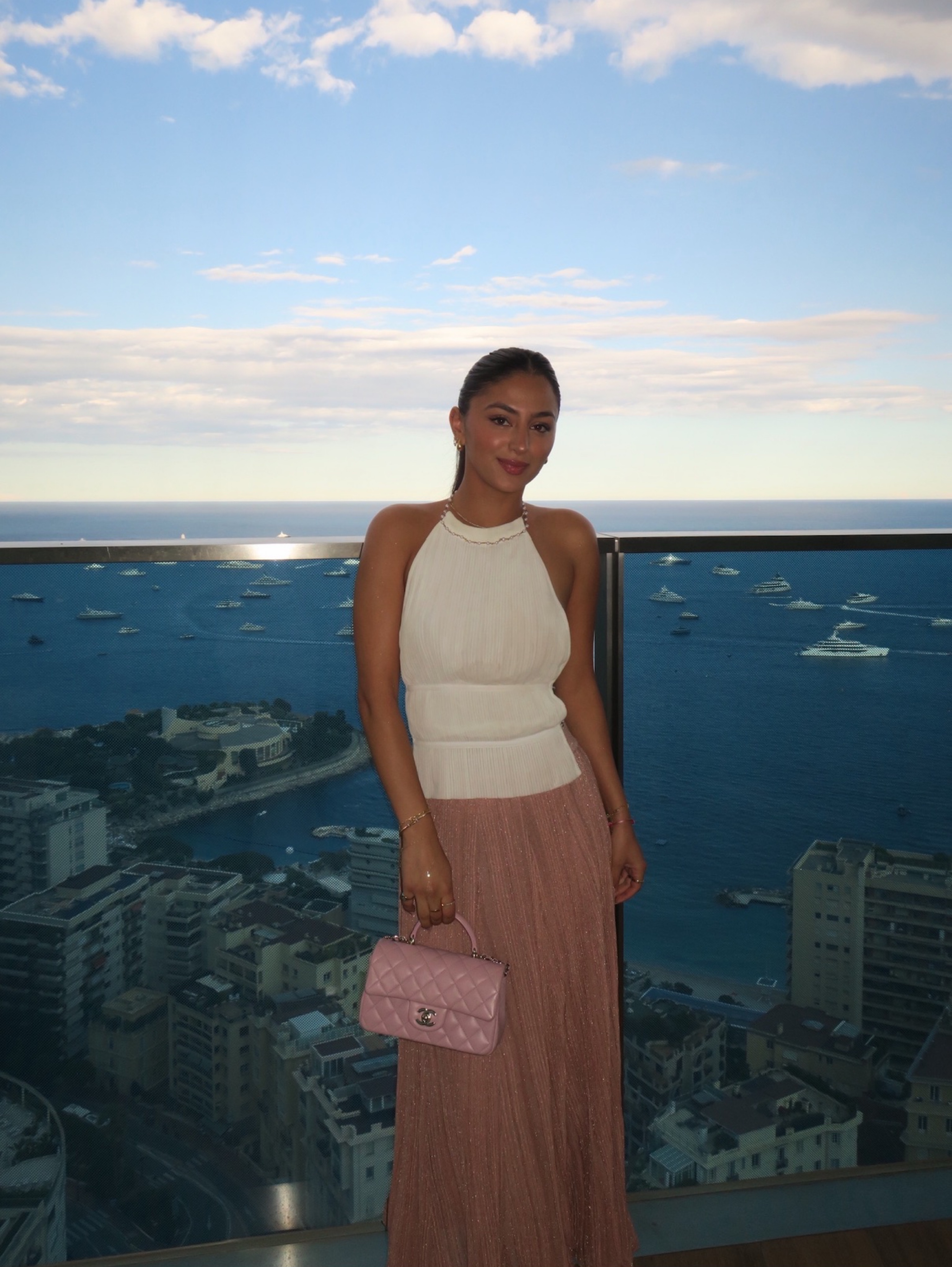 Zimmermann pink shimmery maxi skirt