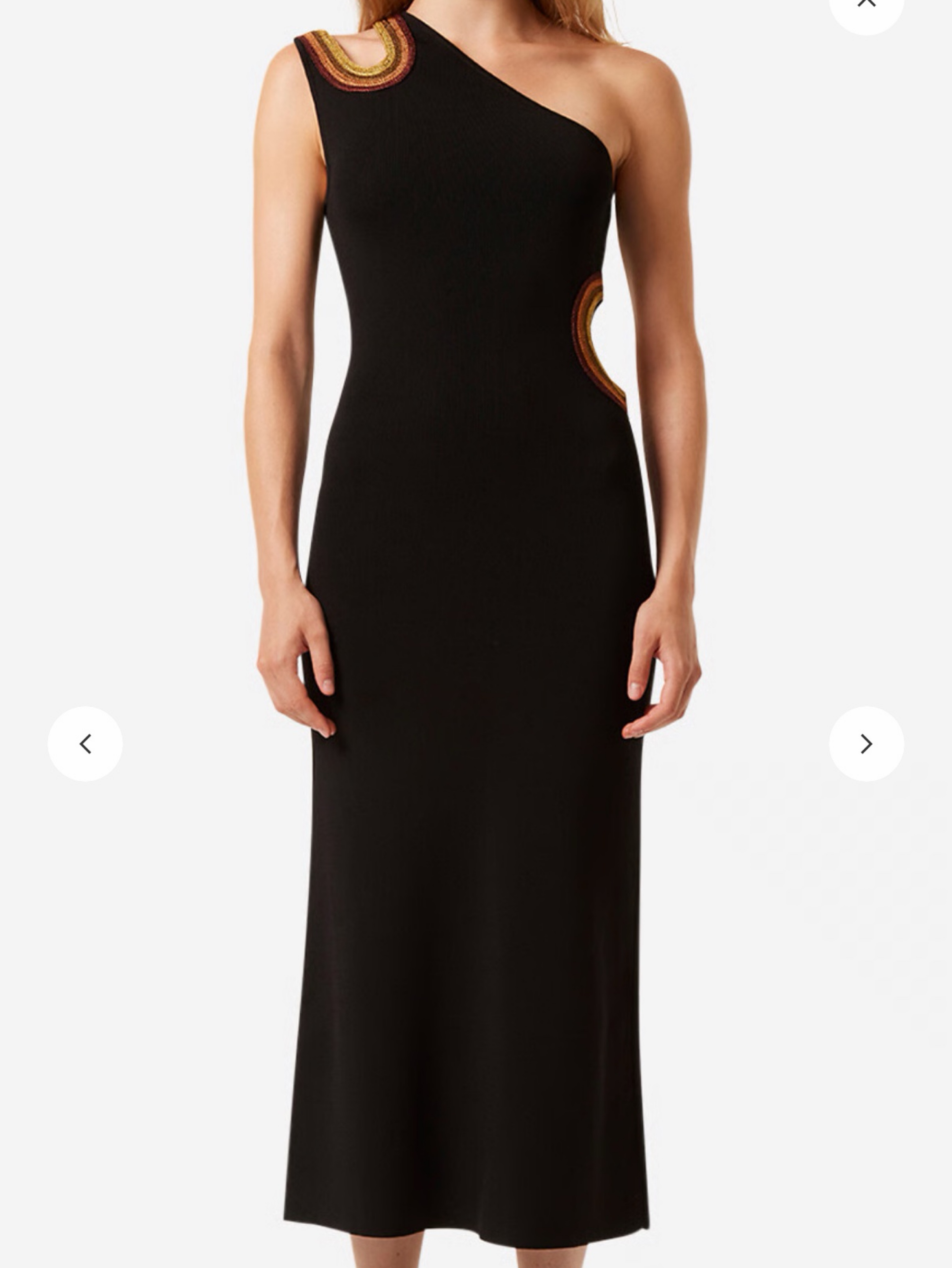 Tresse midi one shoulder dress