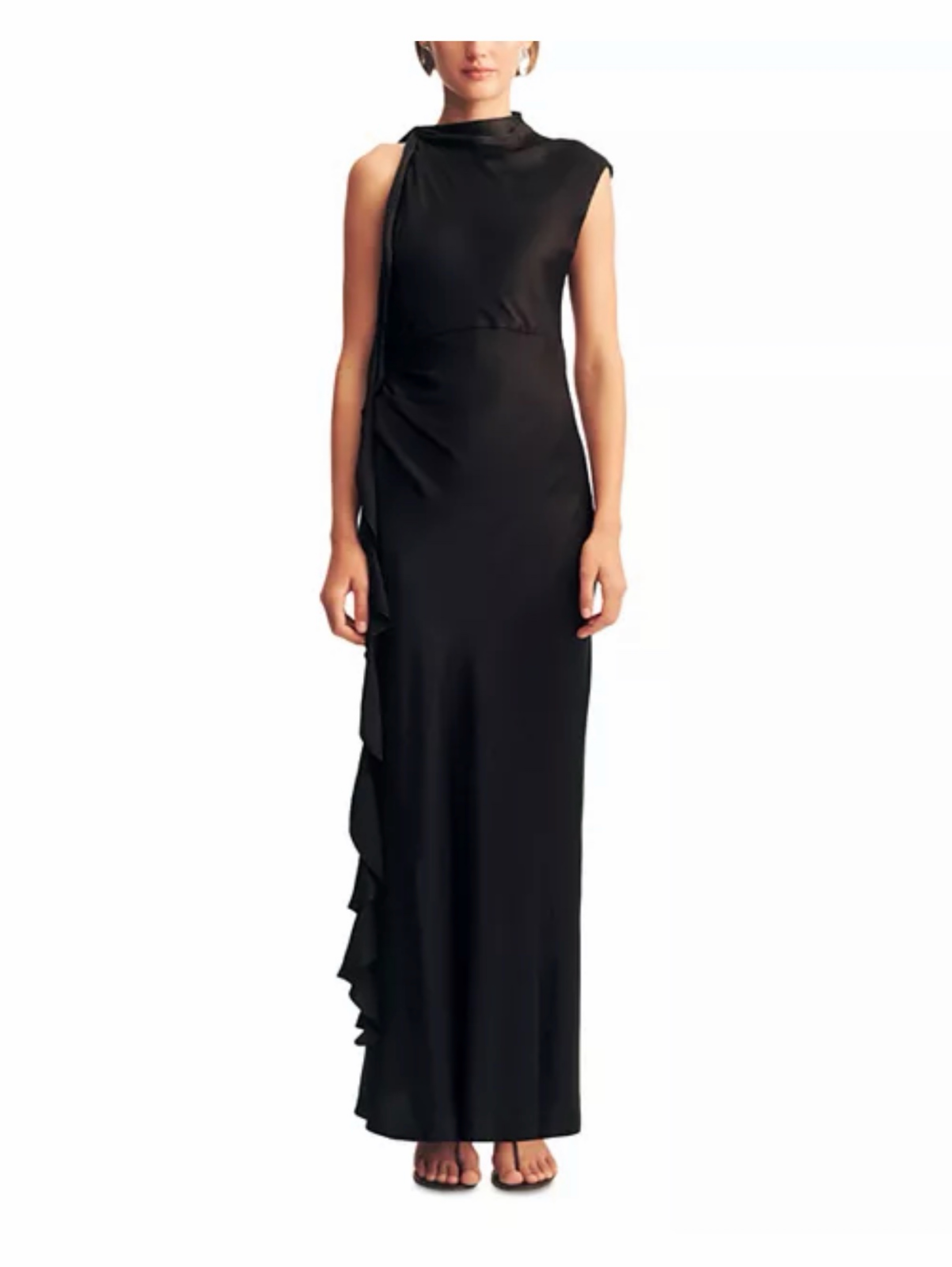 shona joy black bridesmaid dress Shona Joy - Simona Lace Slip Maxi Dress