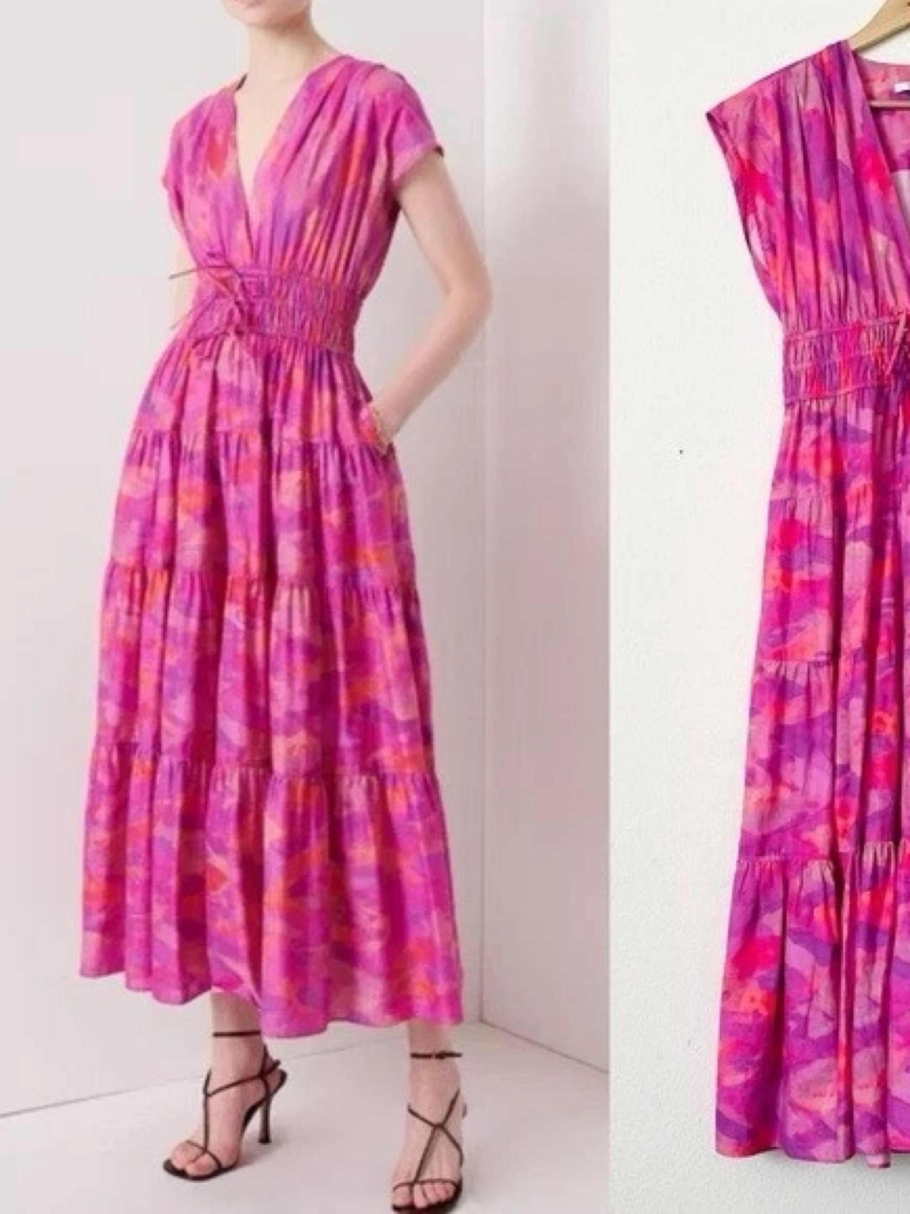 Derek Lam 10 Crosby Pink Purple Tie-Dye Maxi Dress by Derek Lam 10