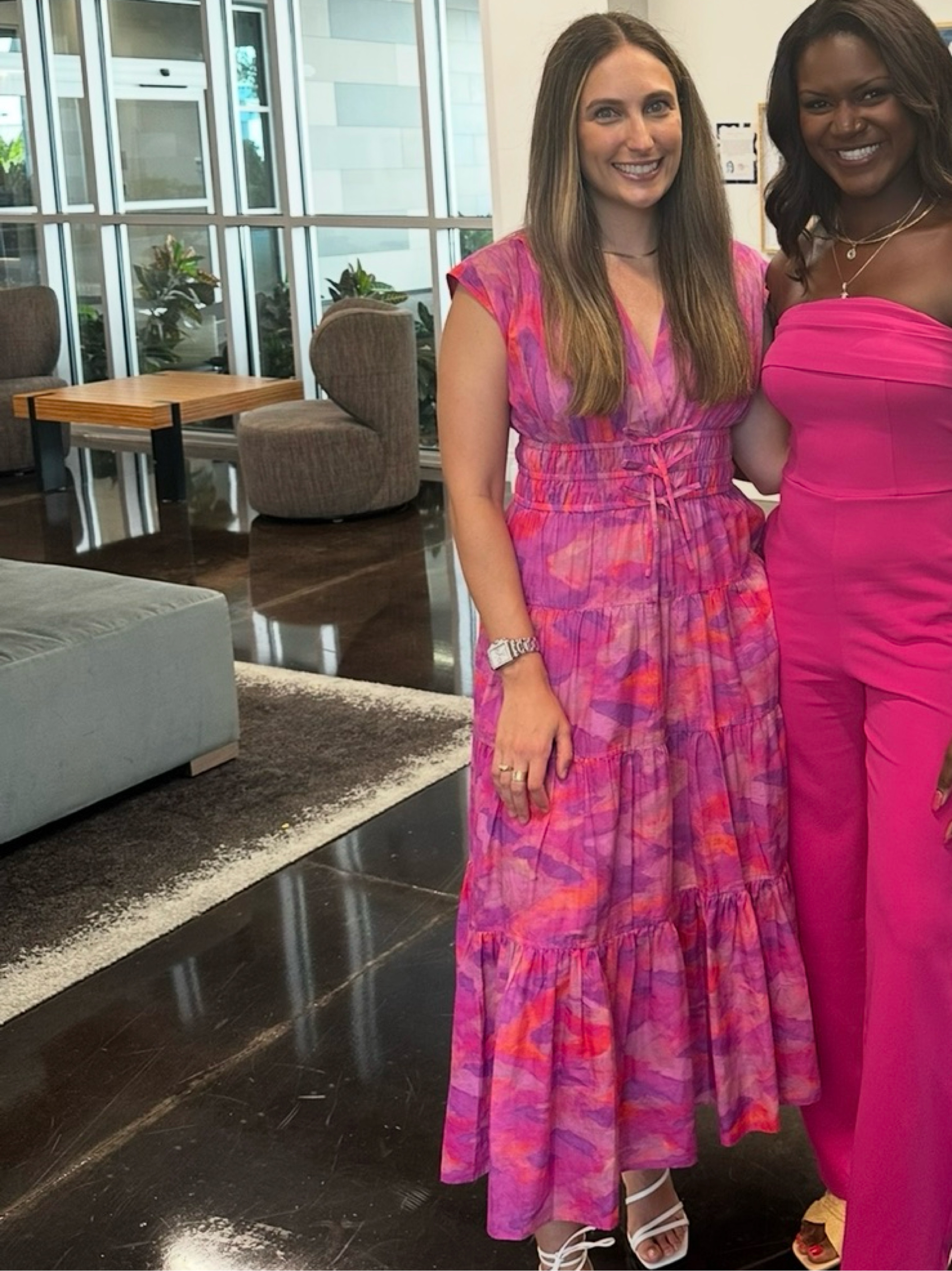pink purple tie dye dress Hot Pink Luna Tie-Dye Halter Maxi Dress  Open Back, Deep V-Neck, Vacation  & Resort Wear