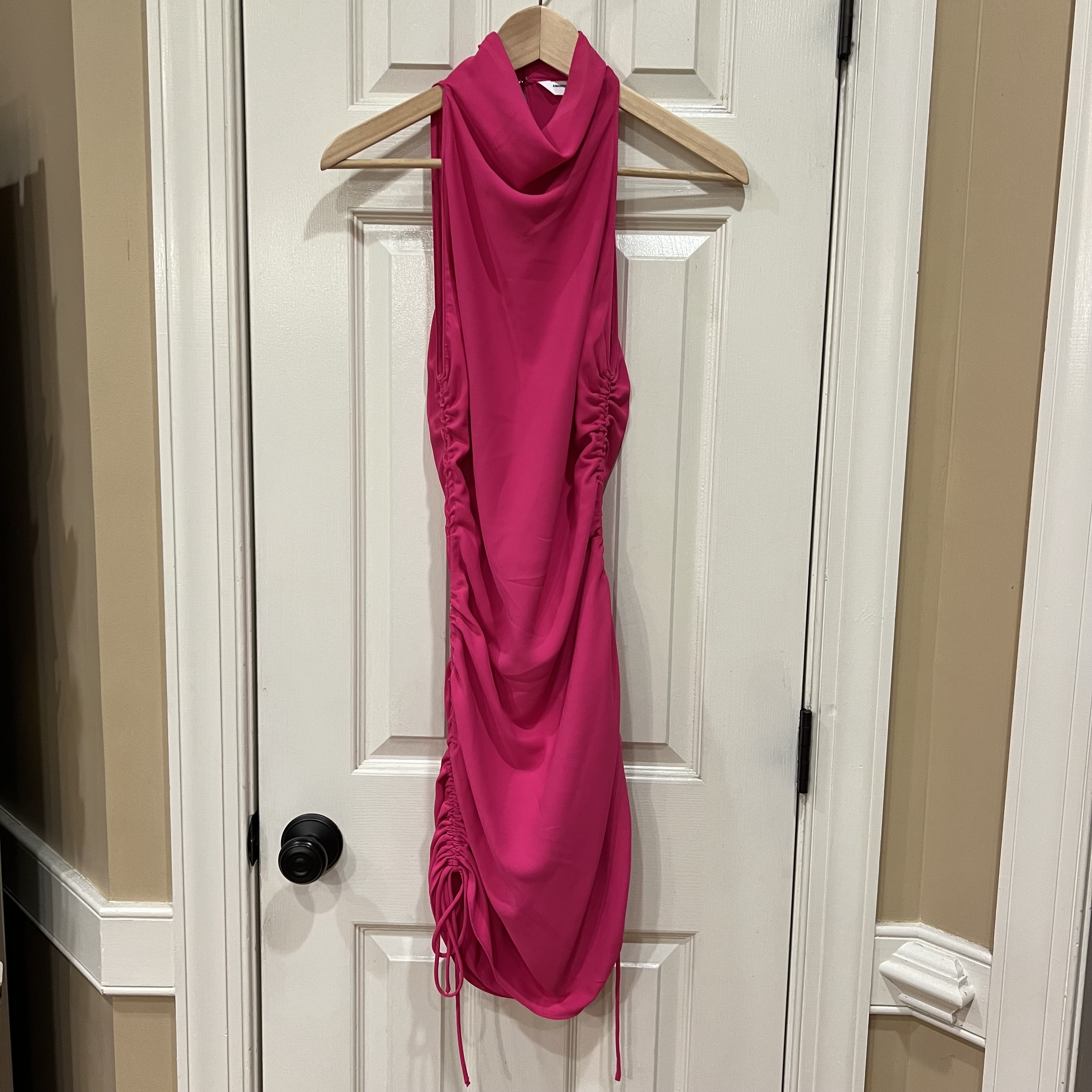 amanda uprichard hot pink dress Amanda Uprichard Jasalina Maxi Dress Hot Pink Womens Size Large